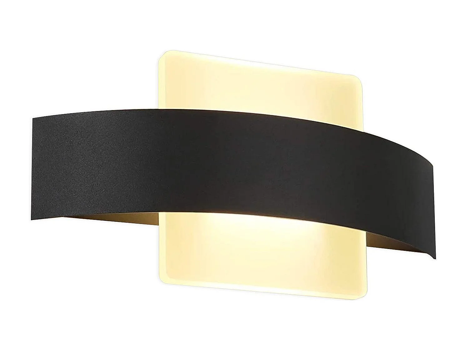 NETTLIFE Wandverlichting met LED voor binnen gang, 3000K, warm wit, zwart, moderne ganglamp van acryleen, bedlamp, 6W.