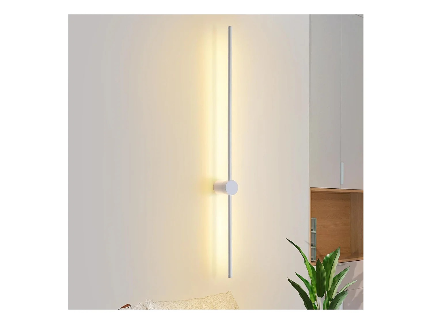 NETTLIFE applique murale LED applique intérieure moderne 100 cm blanc chaud 3000 K orientable