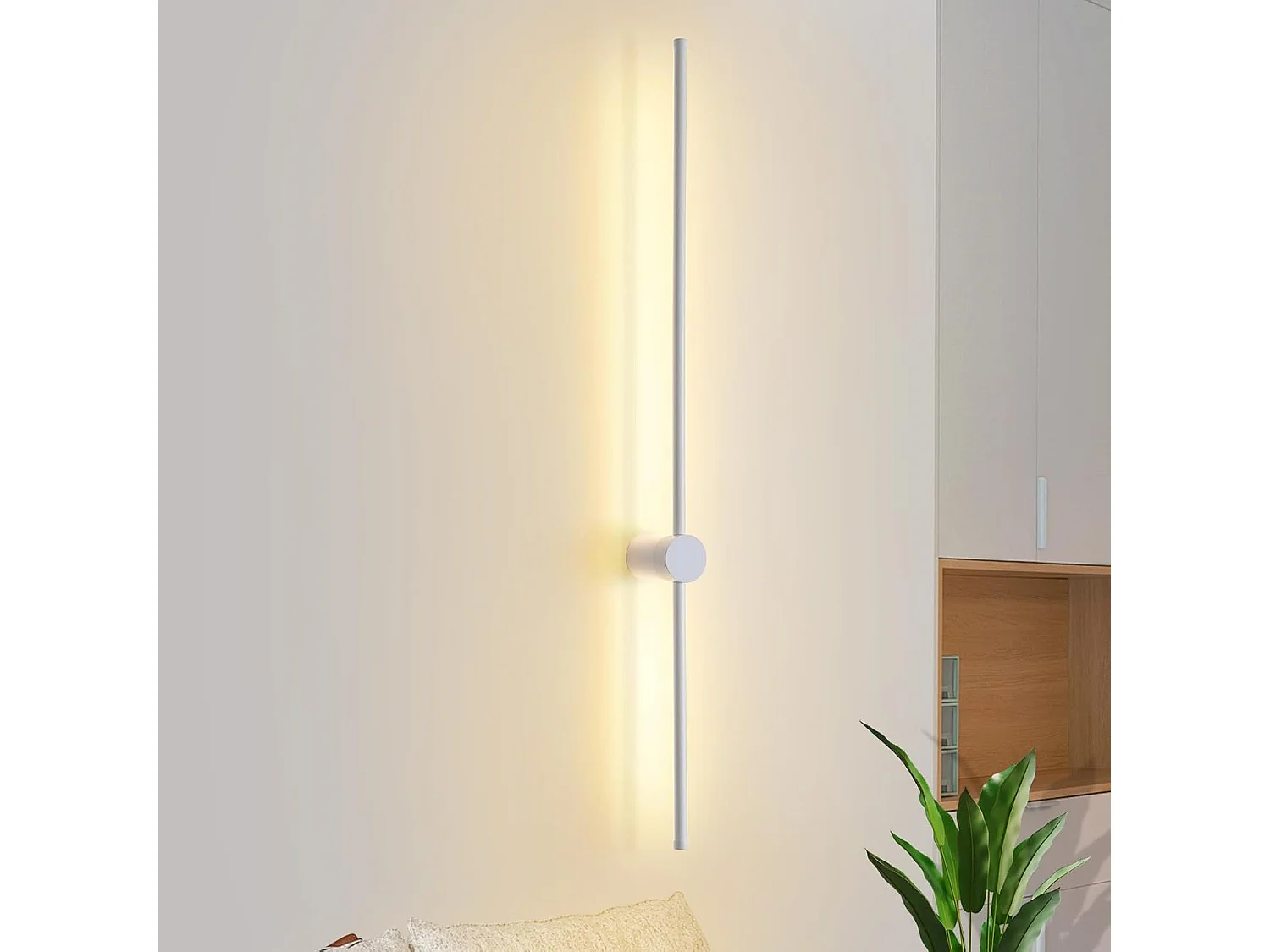 NETTLIFE applique murale LED applique intérieure moderne 100 cm blanc chaud 3000 K orientable