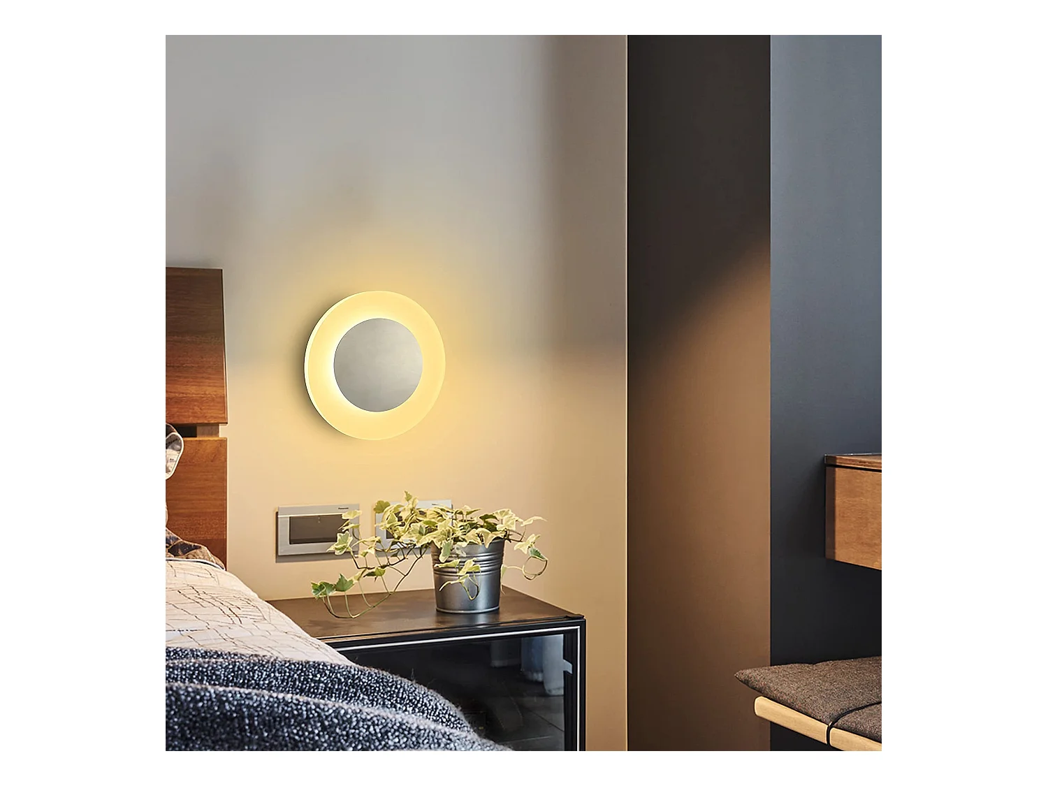 NETTLIFE applique mur LED lampe d'intérieur salon lampe design moderne couloir lampe 3000K blanc chaud lampe d'escalier