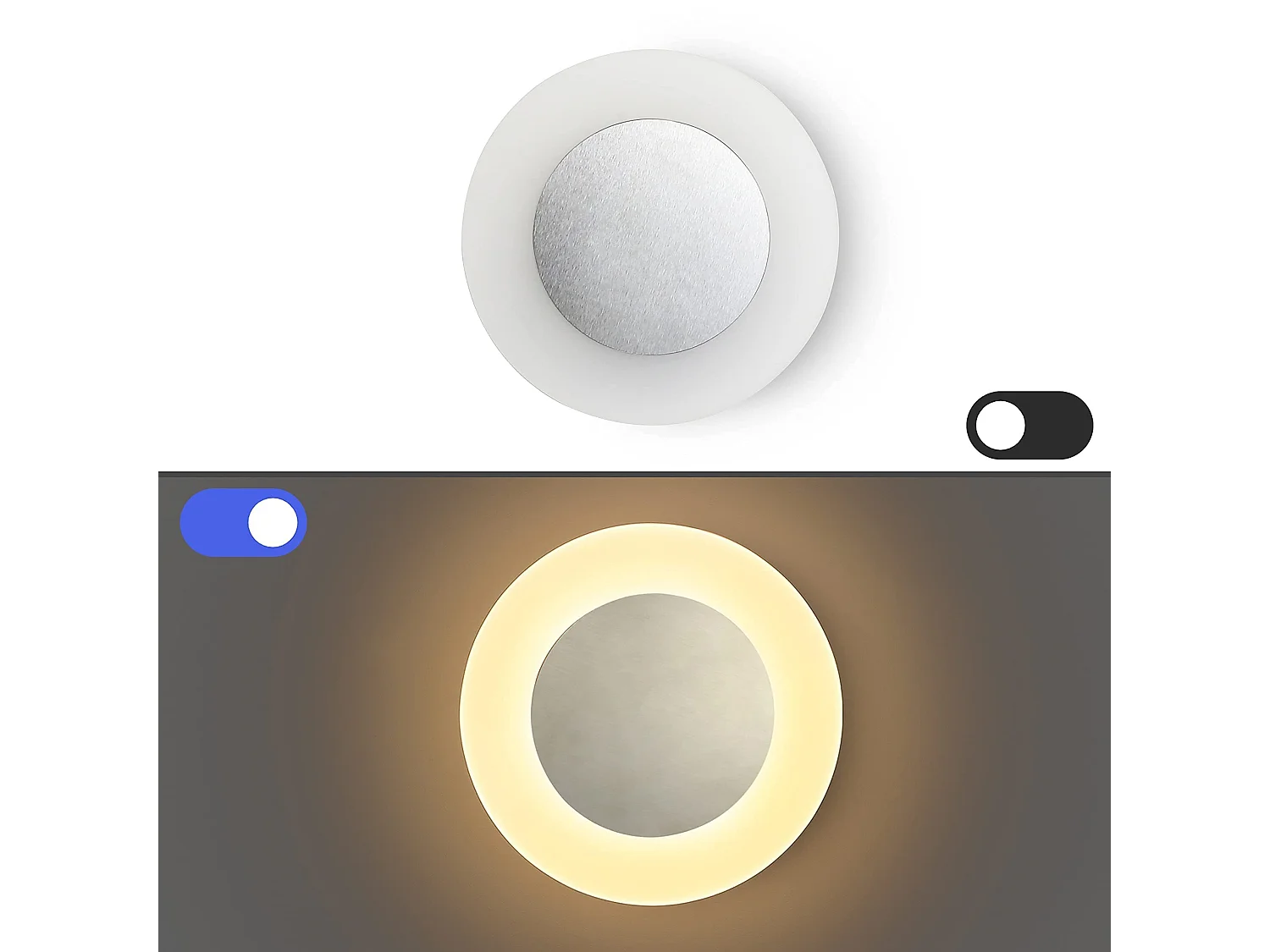 NETTLIFE lámpara de pared LED, lámpara de pared para interior, sala de estar, lámpara de pasillo diseño moderno lámpara escalera blanca cálida 3000K