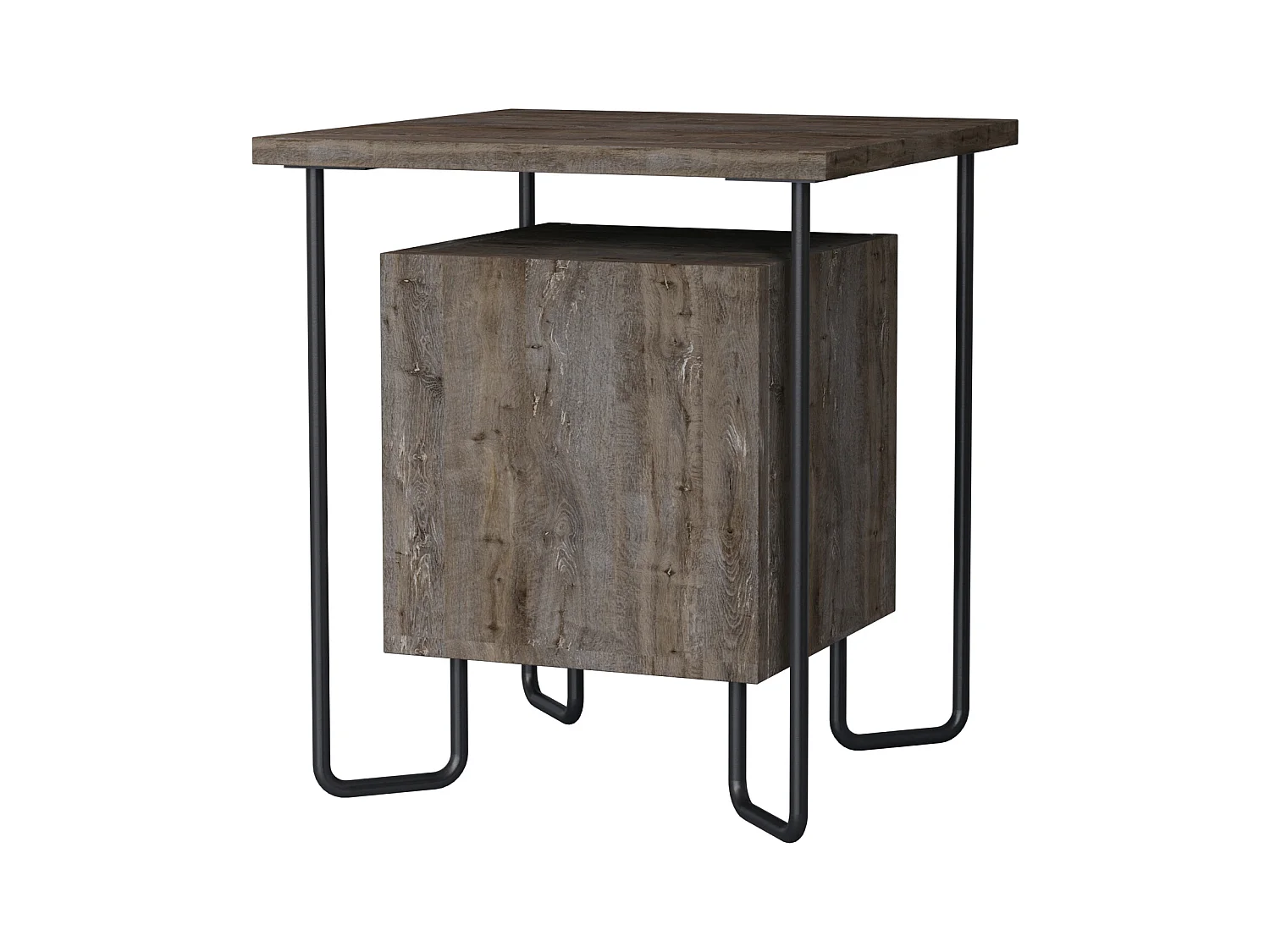 Nachttisch ACRES- Braun  , 45x40x40