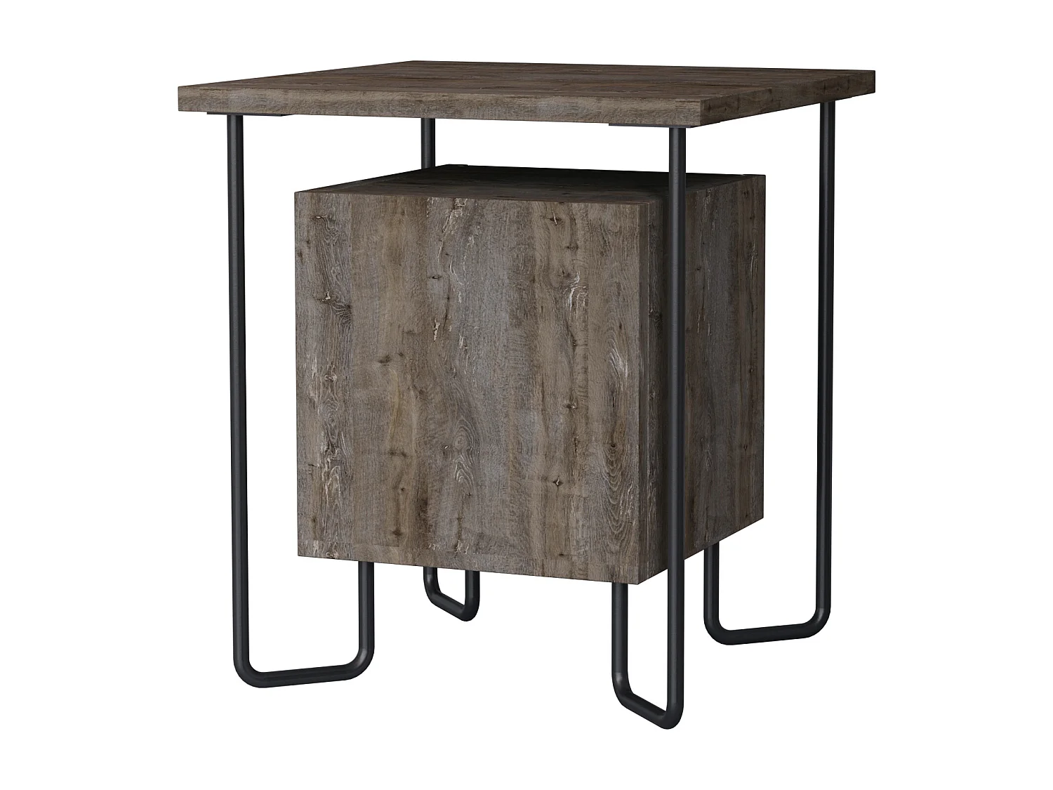 Table de chevet ACRES-marron, 45x40x40