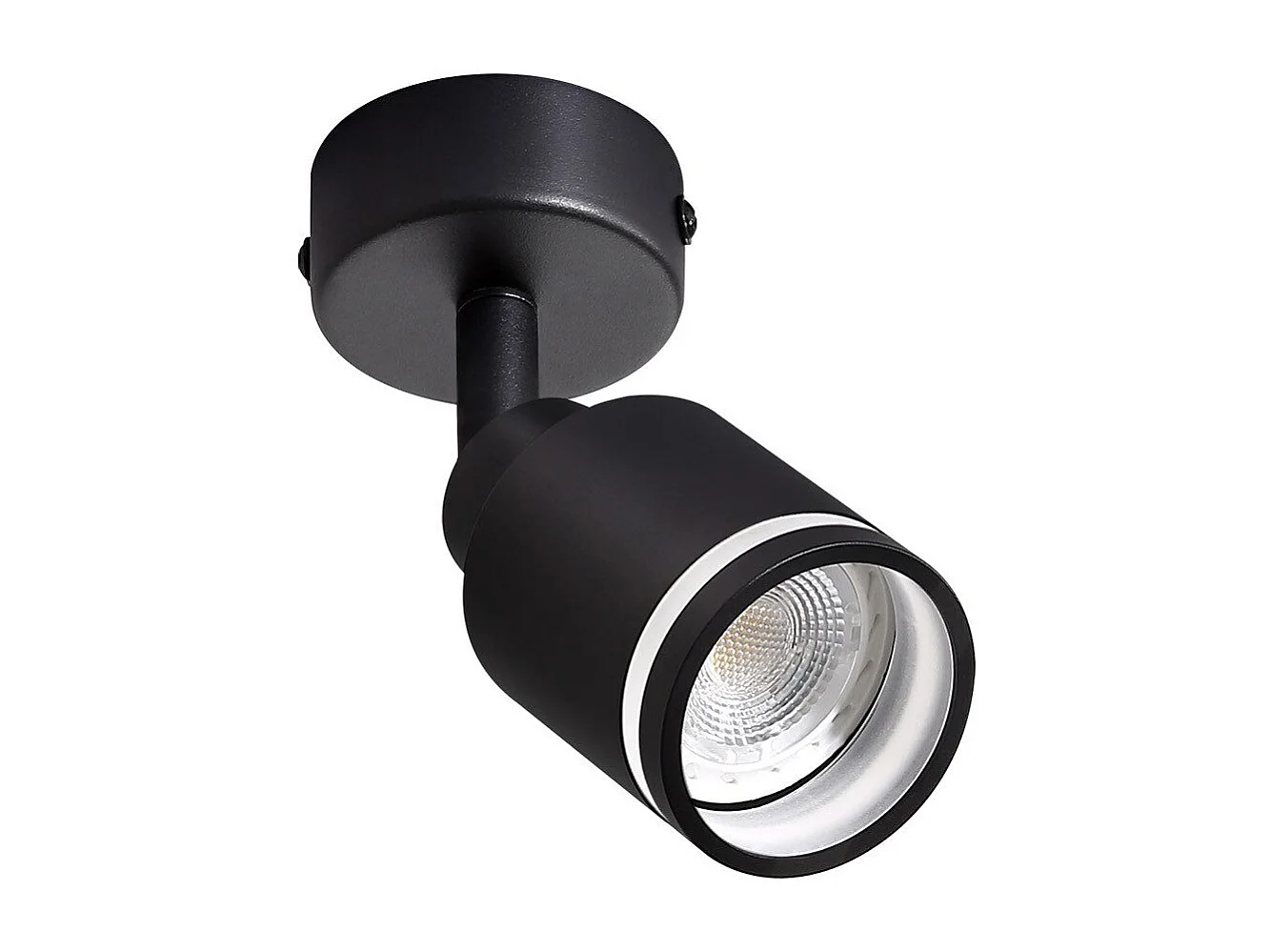 NETTLIFE Spot de plafond noir plafonnier moderne 1 ampoule orientables en métal GU10