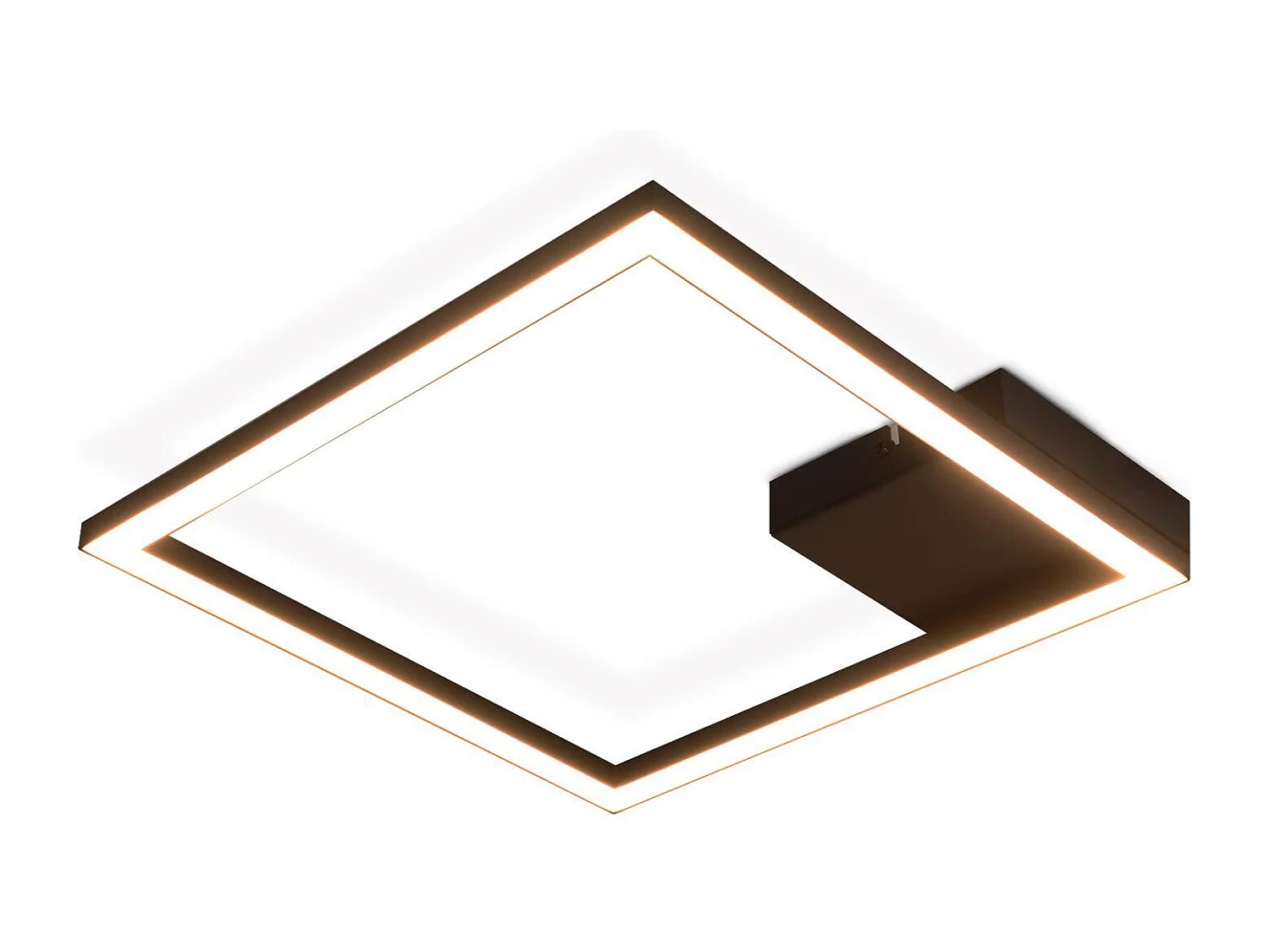 NETTLIFE plafonnier LED blanc chaud lampe de couloir moderne noir 12W 3000K