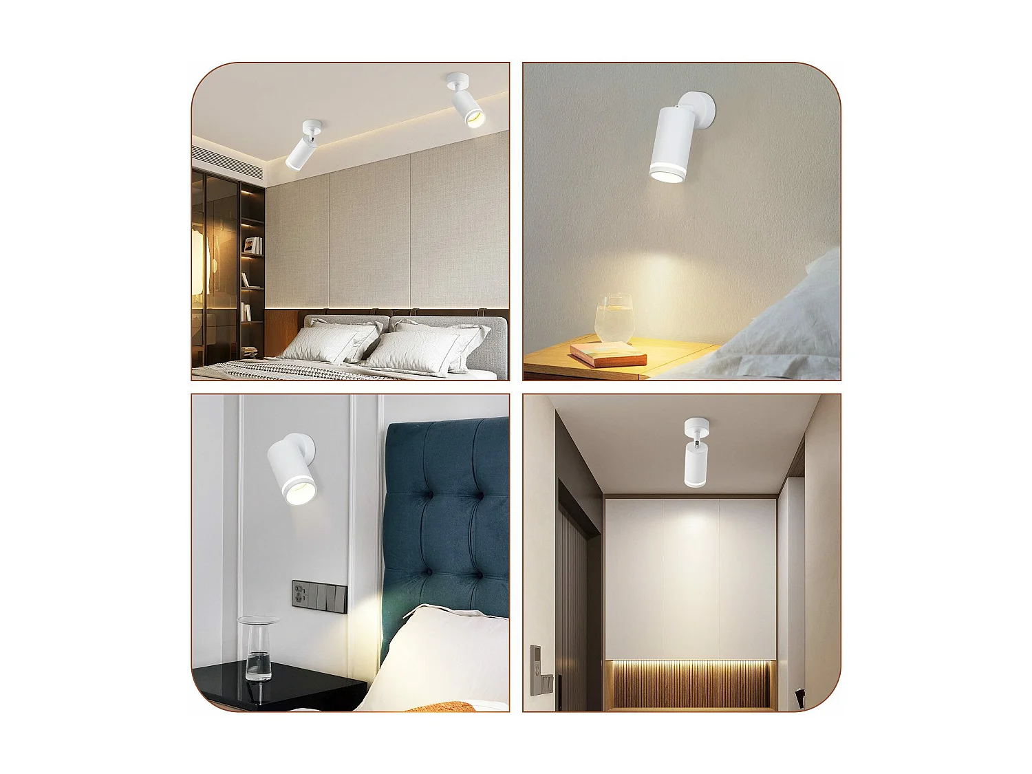 Weißer Deckenstrahler 1 Glühbirne Modern Gu10 Verstellbar Innen Metall