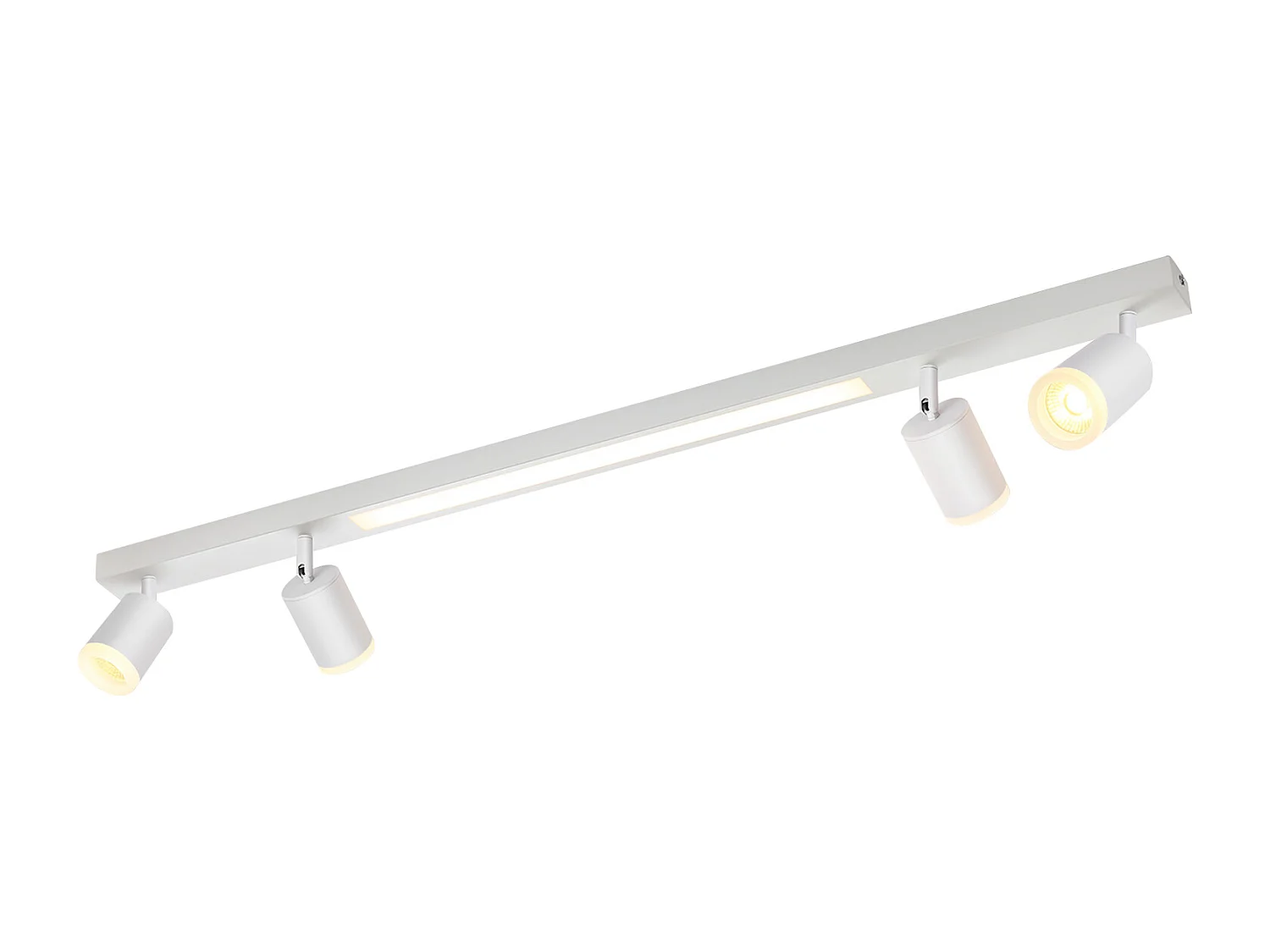 NETTLIFE Plafonnier LED 4 ampoules dimmable 38W blanc avec télécommande 3000K-6500K orientable 350°