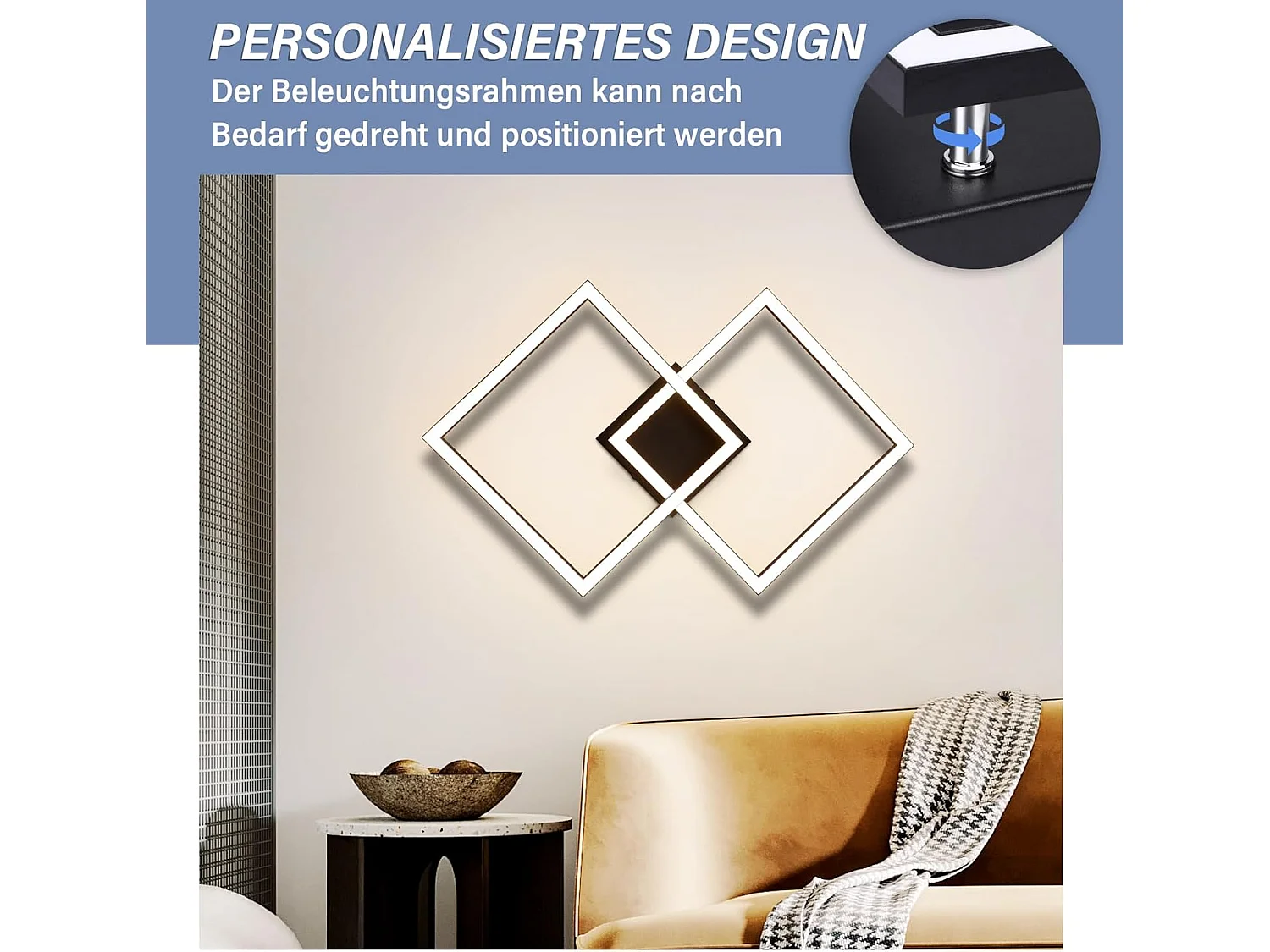 NETTLIFE plafondlamp woonkamer led warm wit zwart 3000k modern design hoekig 24w