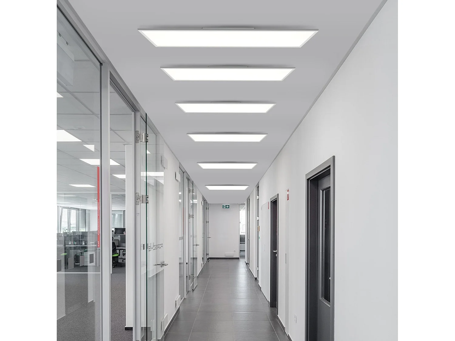 NETTLIFE Plafonnier LED dimmable 100x25 cm panneau de plafond plat long avec télécommande grand blanc 24W