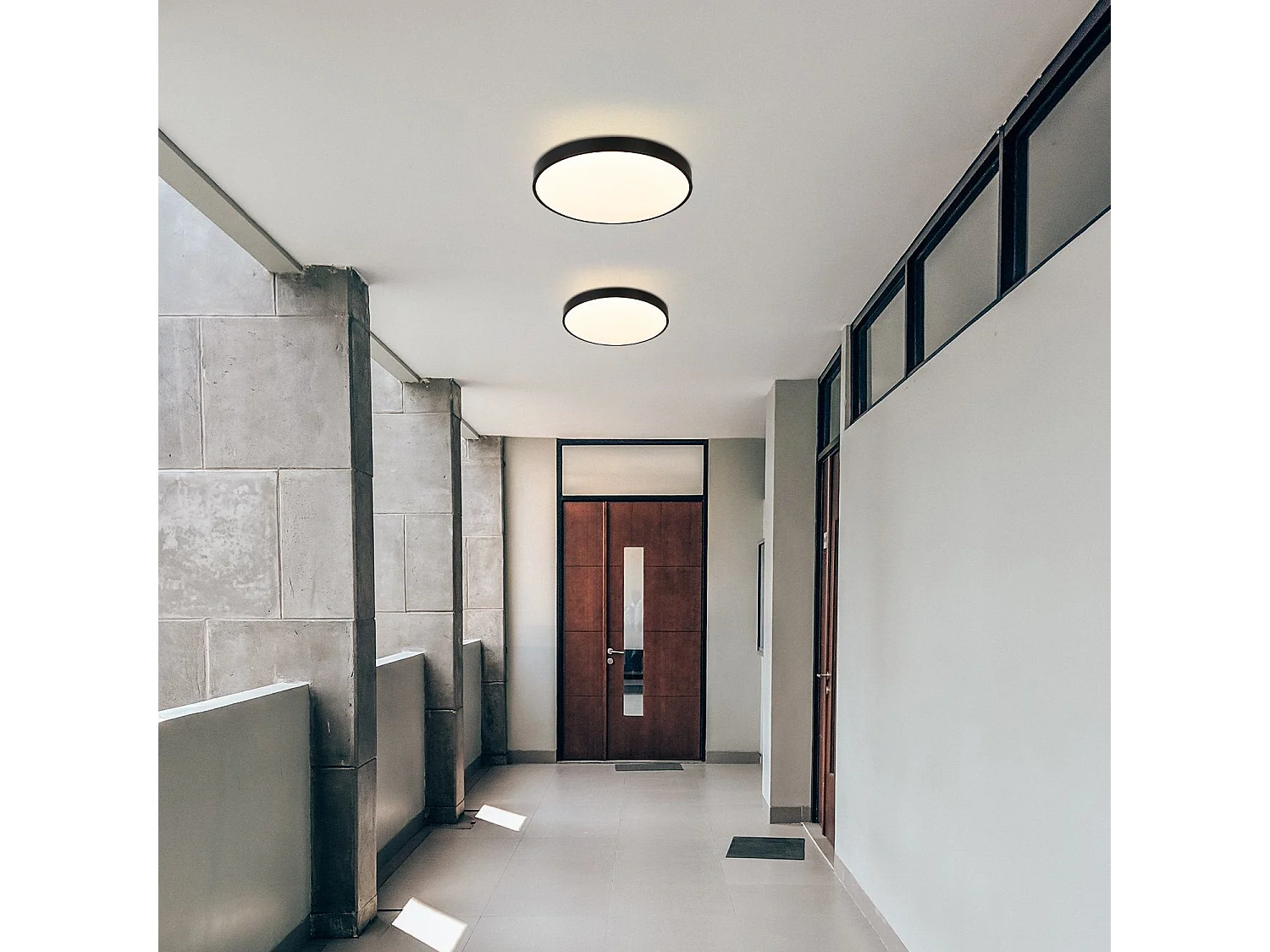 NETTLIFE LED Plafondlamp Slaapkamerlamp Zwart Kelderlamp Badkamerlamp 12W IP44 Keukenlamp Hallamp Ø21cm