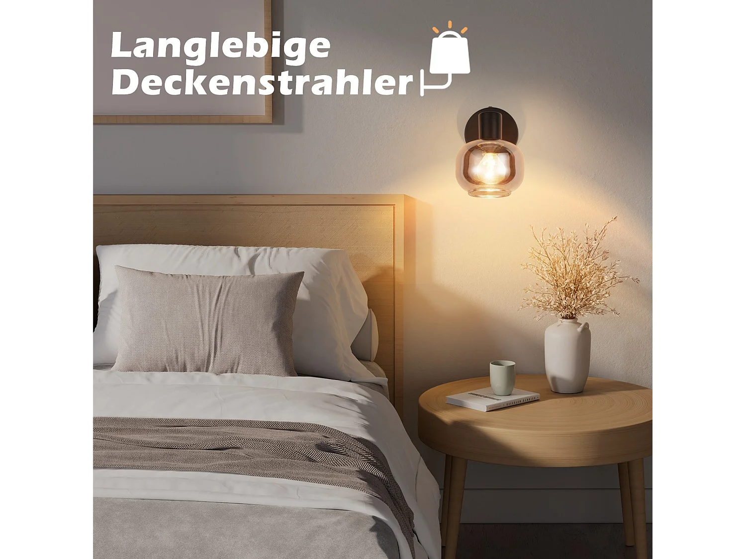 Deckenleuchte Wohnzimmer Schwarz Deckenlampe 1 flammig E14 Grau Glas Retro Vintage Deckenlampe