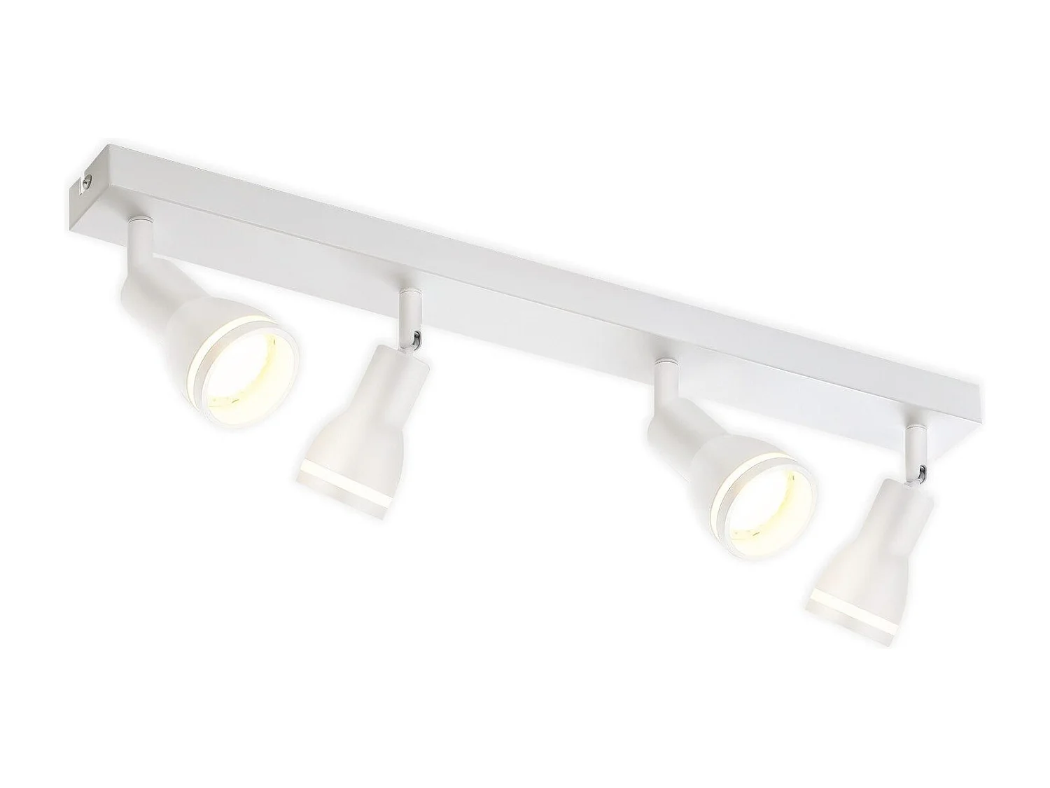 NETTLIFE Plafonnier 4 Spots Blanc : Plafonnier  Métal GU10 Spots Pivotant Intérieur pour cuisine bureau salon chambre à coucher, Sans ampoules