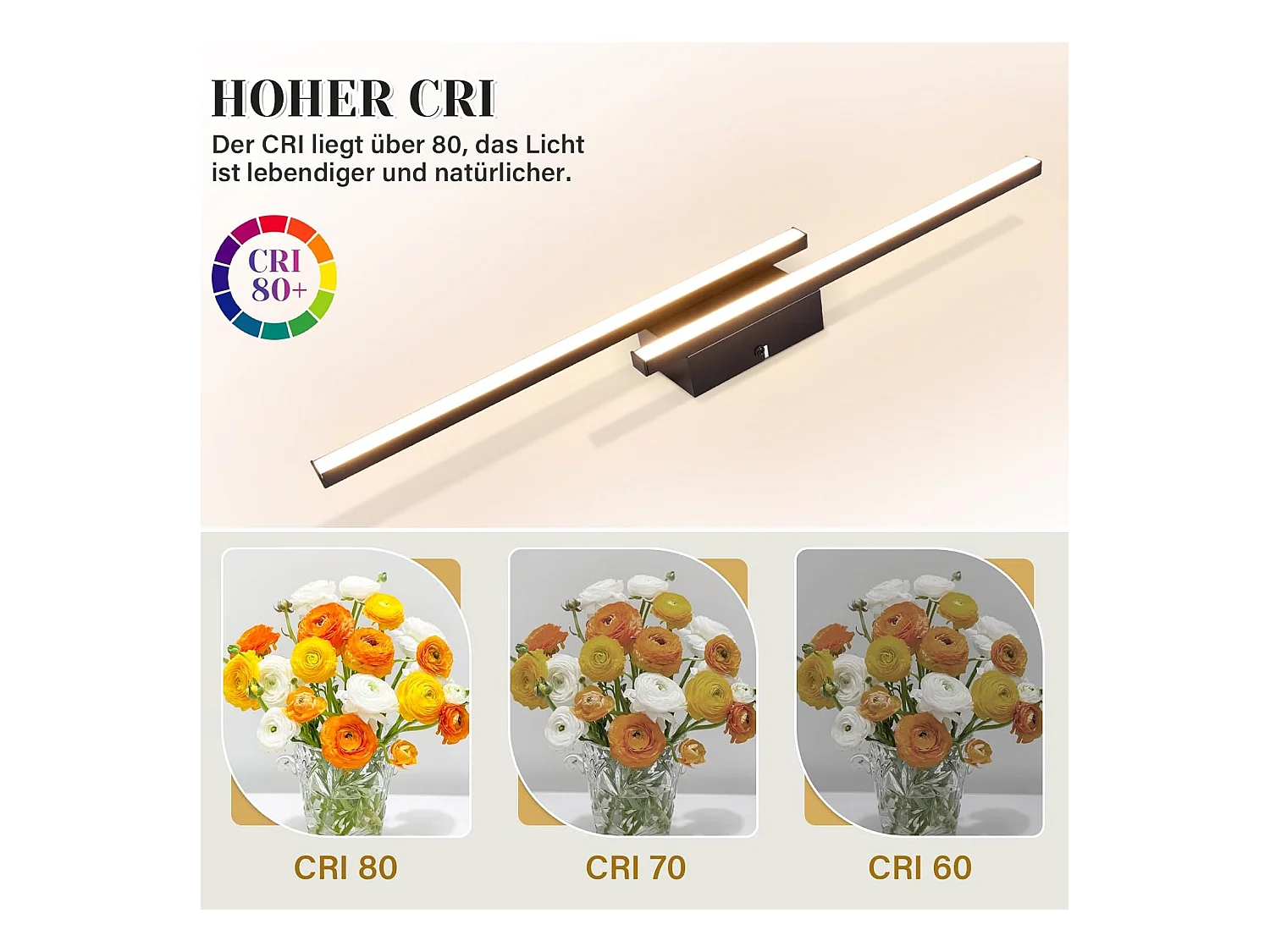 NETTLIFE Plafonnier LED blanc 12W 3000K moderne