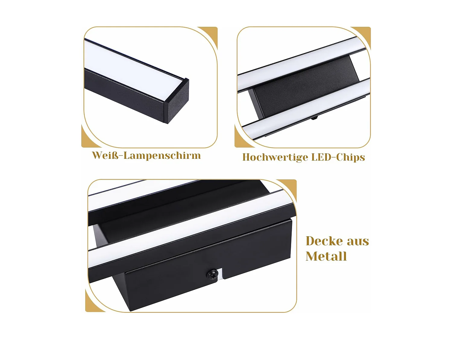 NETTLIFE Plafonnier LED blanc 12W 3000K moderne