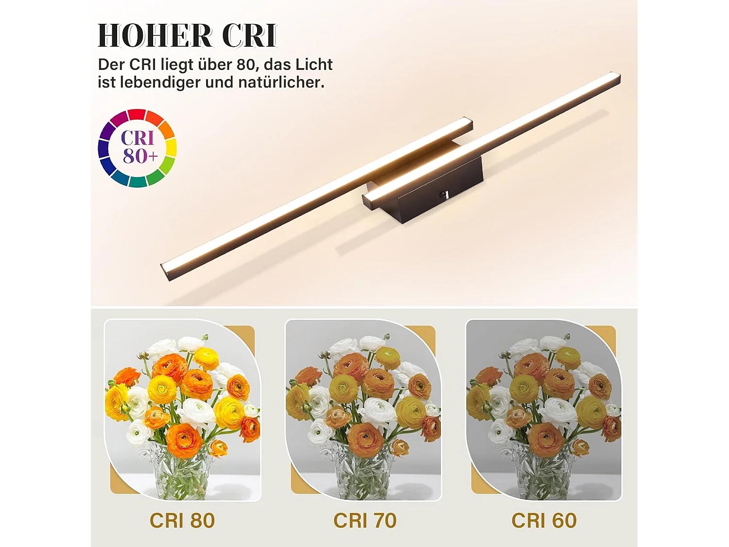 NETTLIFE Plafonnier LED blanc 12W 3000K moderne