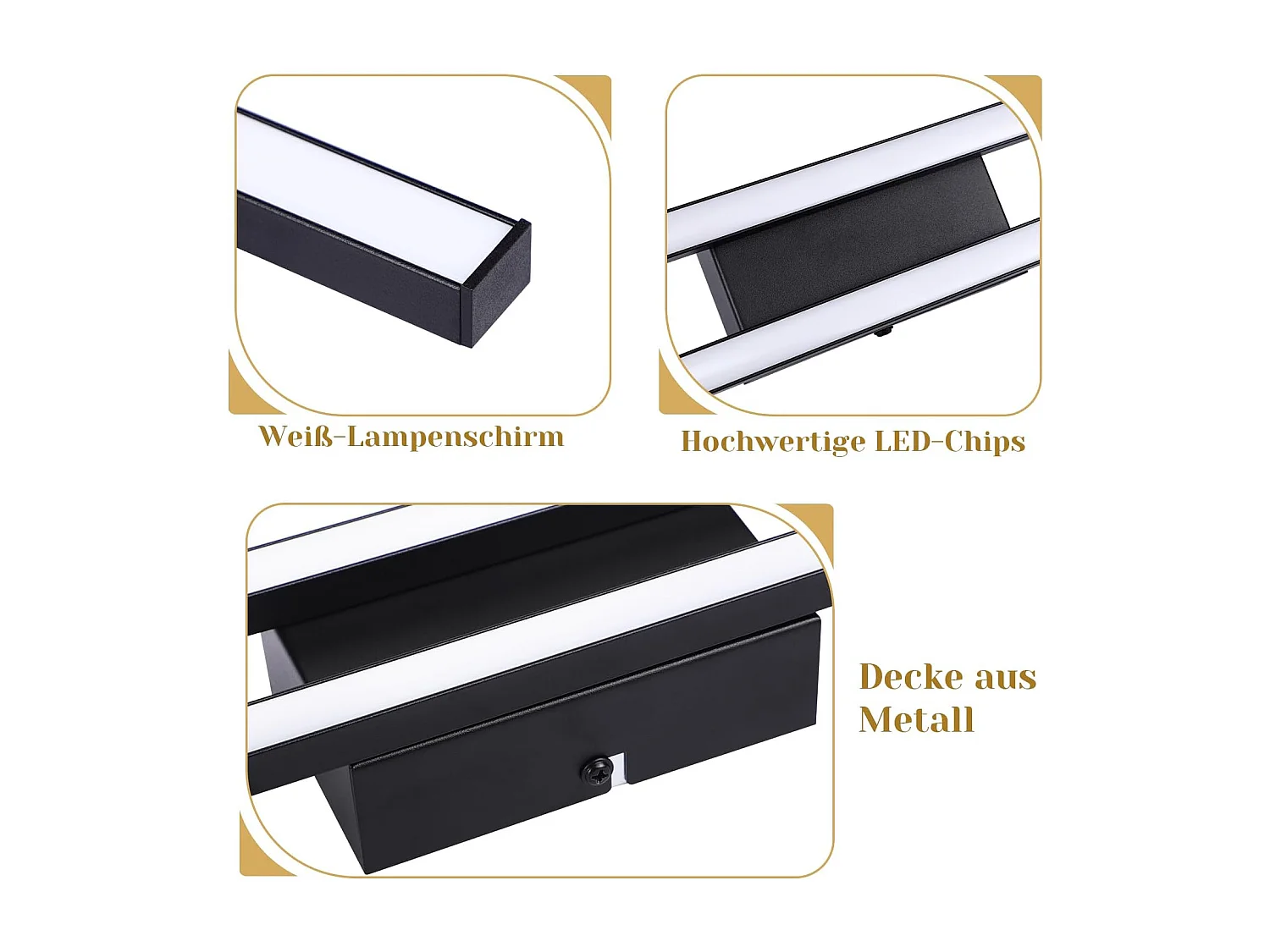 NETTLIFE Plafonnier LED blanc 12W 3000K moderne