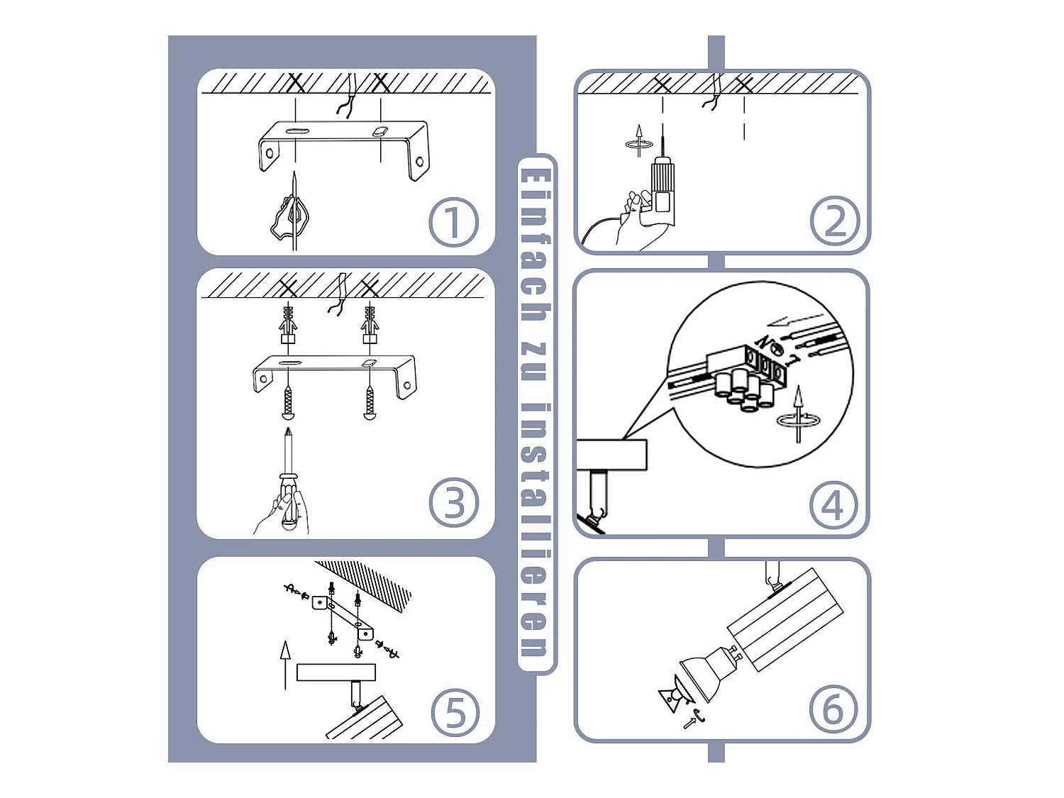 NETTLIFE Opbouwspot 1-Lichts zeshoekig Metaal GU10 Fitting Plafondspot Zwart 350° draaibar Vintage Plafondlamp voor Woonkamer | Slaafkamer | Gang Zonder Lichtborn