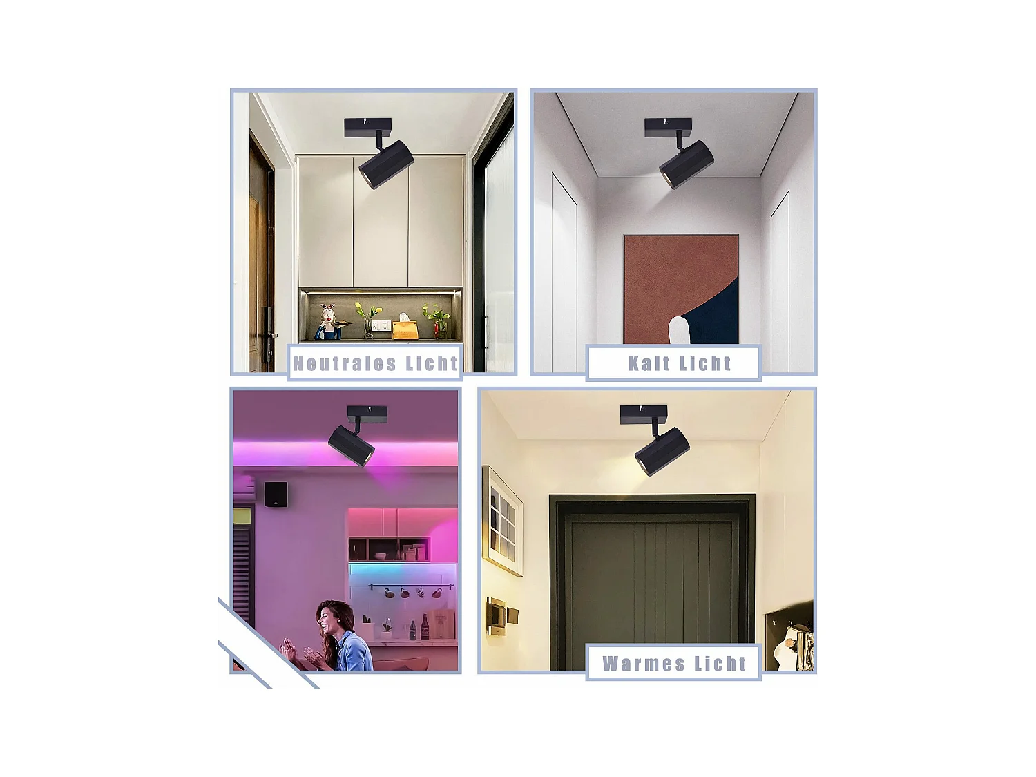 NETTLIFE Opbouwspot 1-Lichts zeshoekig Metaal GU10 Fitting Plafondspot Zwart 350° draaibar Vintage Plafondlamp voor Woonkamer | Slaafkamer | Gang Zonder Lichtborn