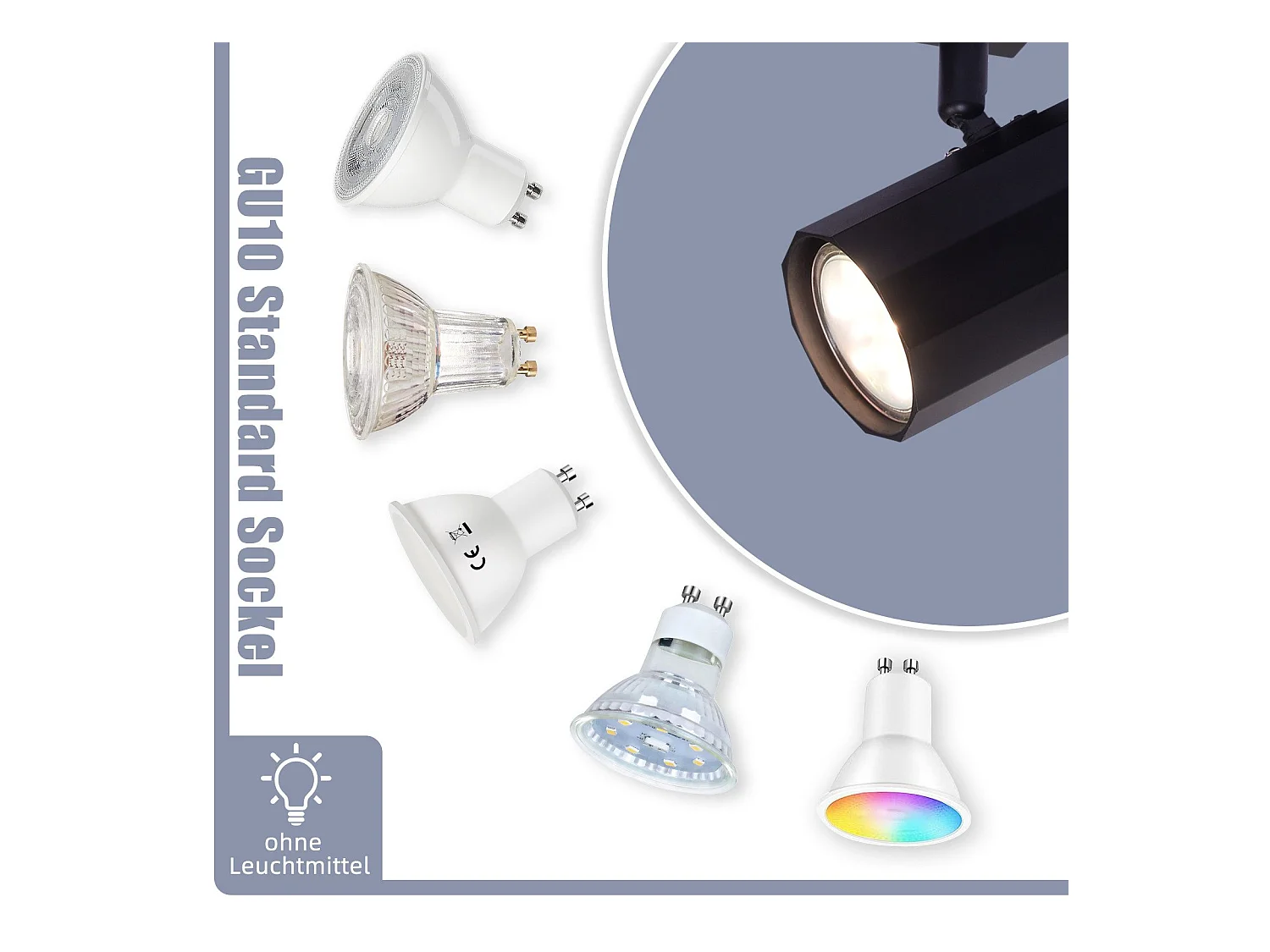 NETTLIFE Opbouwspot 1-Lichts zeshoekig Metaal GU10 Fitting Plafondspot Zwart 350° draaibar Vintage Plafondlamp voor Woonkamer | Slaafkamer | Gang Zonder Lichtborn