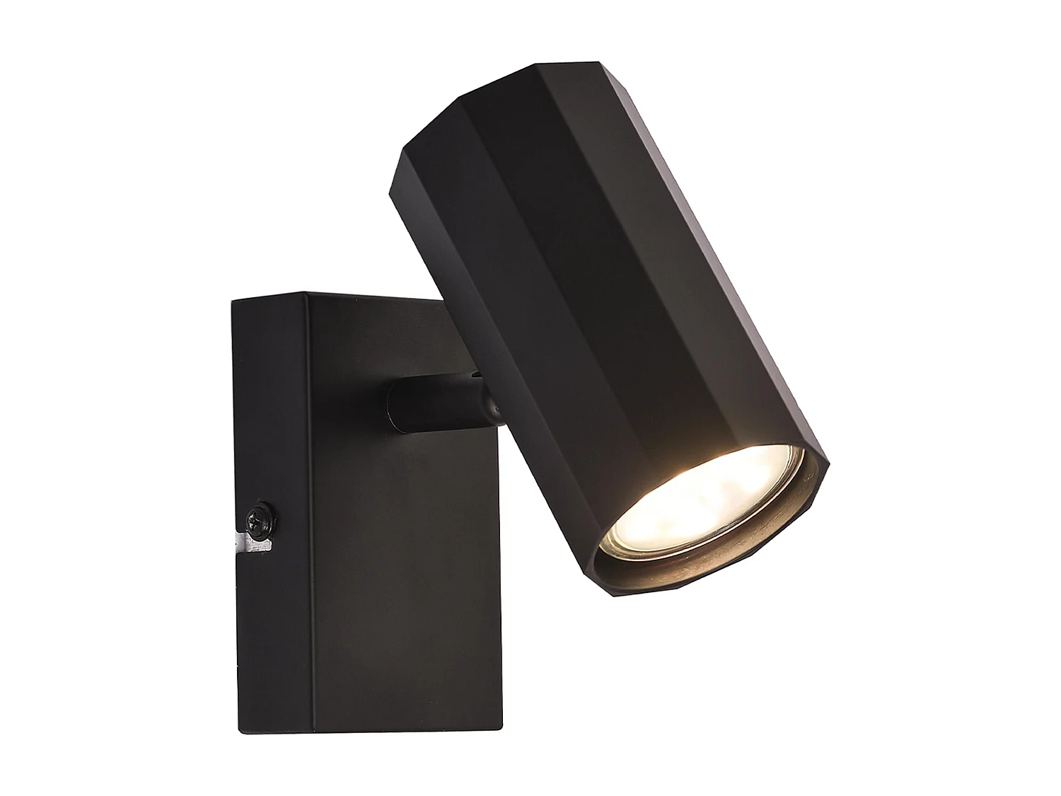 NETTLIFE Plafonnier 1 ampoule plafonnier noir vintage en métal GU10 orientables 350°40W