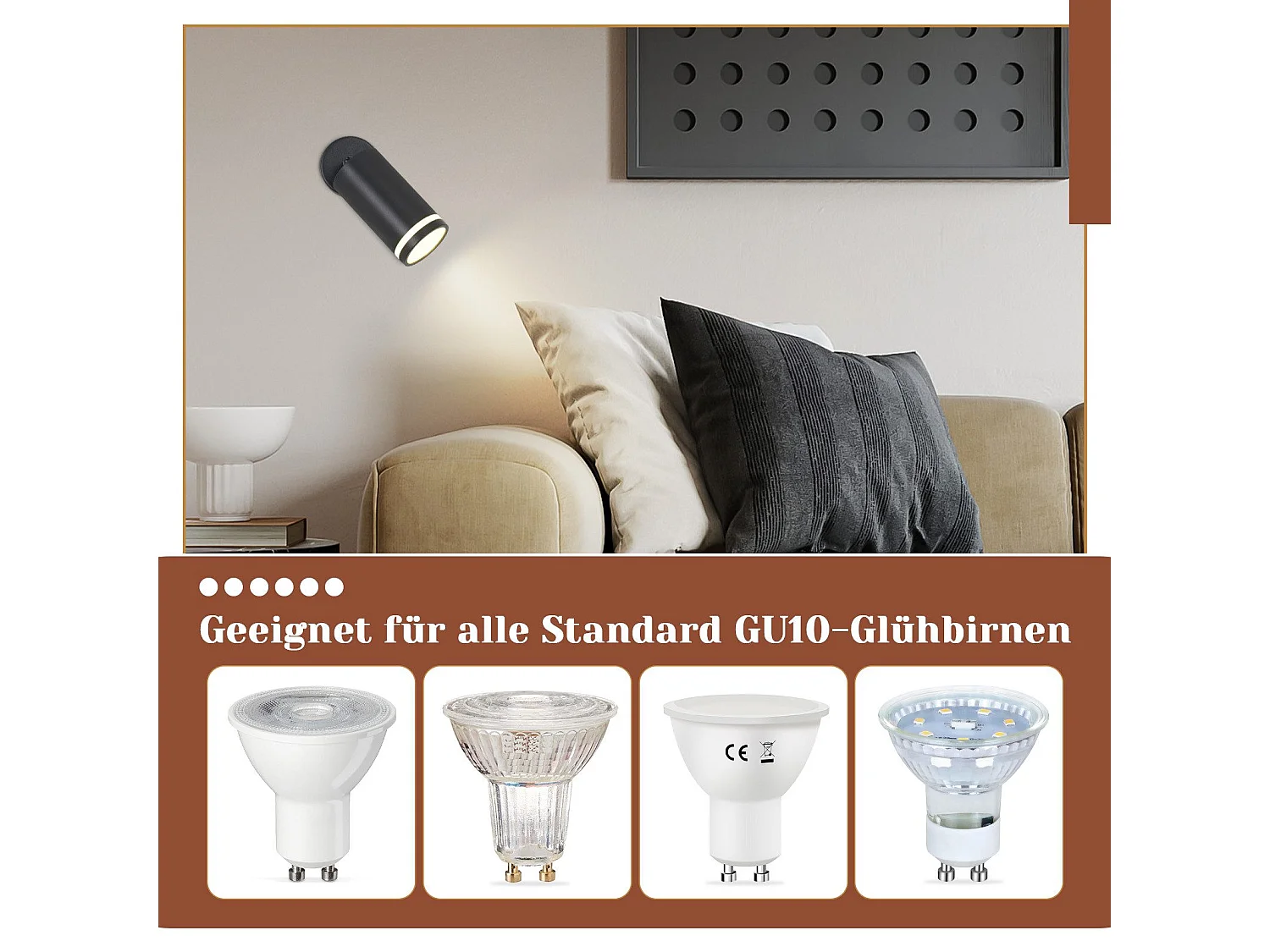 NETTLIFE Opbouwspot GU10 zwart L 6cm Moderne Plafondlamp 355° draaibaar Plafondspot 1-Lichts cilinder Lampkap voor Slaafkamer | Kantoor | Woonkamer Max.40W