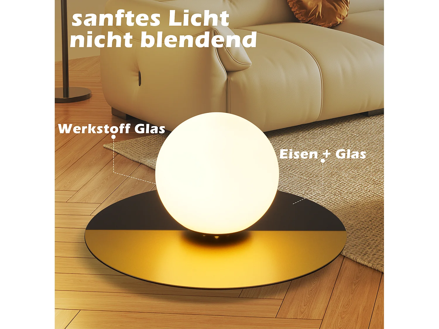 NETTLIFE Vintage Wandleuchte Glas und Metall modernes Design E14