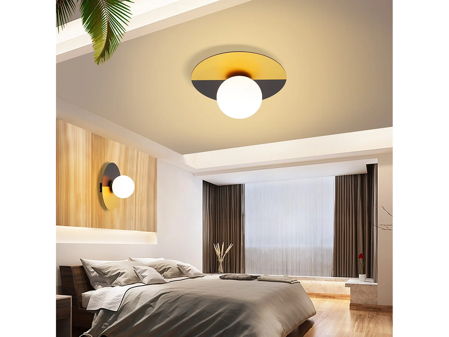 NETTLIFE Vintage Wandleuchte Glas und Metall modernes Design E14