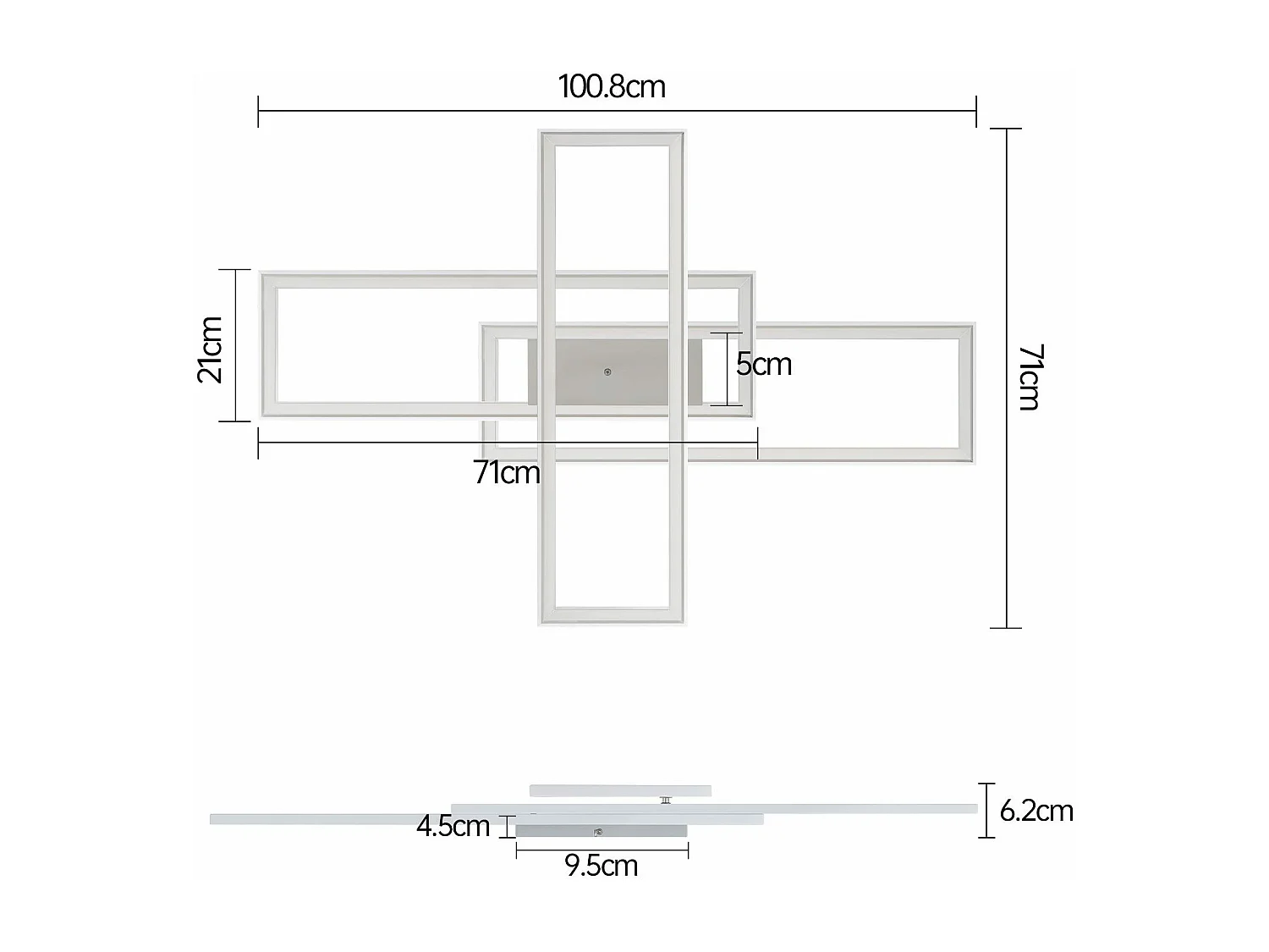 NETTLIFE LED Deckenleuchte Wohnzimmer RGB Farbwechsel Dimmbar mit Fernbedienung Modernes Schlafzimmerlampe 50W