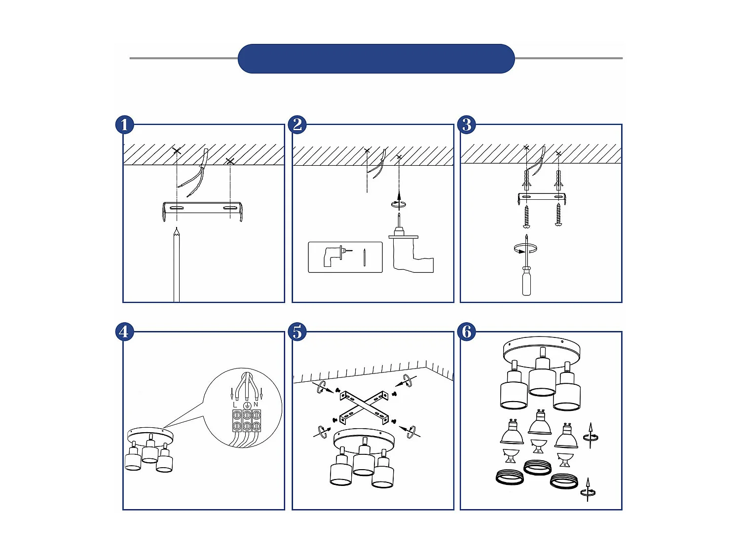 NETTLIFE Opbouwspot GU10 Fitting 3-Lichts rond Wit Moderne Plafondlamp L 20cm Metaal 355° kantelbaar Plafondspot voor Woonkamer | Slaafkamer | Gang Zonder Lichtborn
