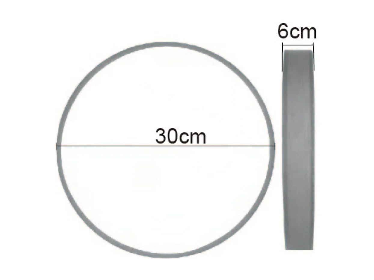 NETTLIFE Plafondlamp LED - 30CM - grijs - Moderne - met Stoffen Lampenkap - rond - 3000K Warm wit Licht - voor Woonkamer | Slaapkamer | Keuken | Gang - 12W