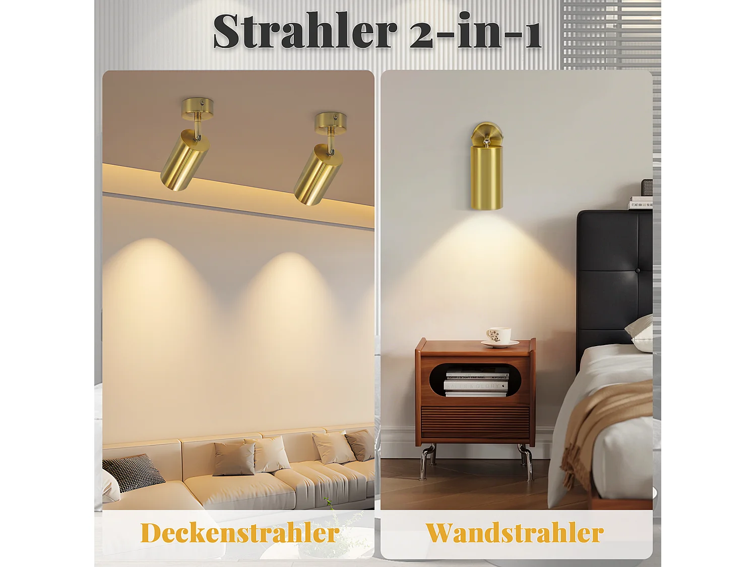 NETTLIFE LED Plafondlamp GU10 Plafondspot 330° Draaibaar Vintage Retro Metaal