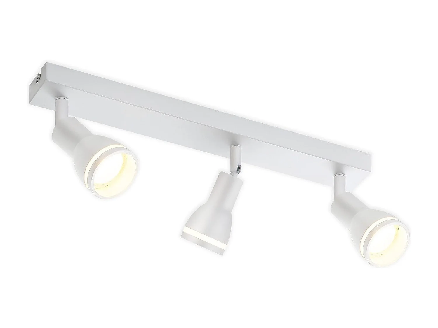 NETTLIFE Plafonnier Blanc moderne : 3 spots de plafond orientables en métal, plafonnier GU10, pour chambre, salle à manger, sans ampoule