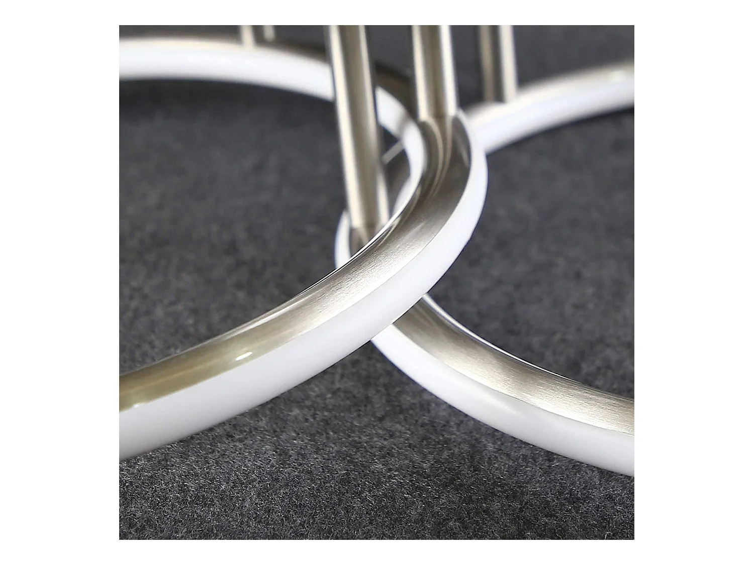 NETTLIFE LED Plafonnier Moderne Anneaux Design Lumière Blanc Chaud 3000K 41W 3 Flammes