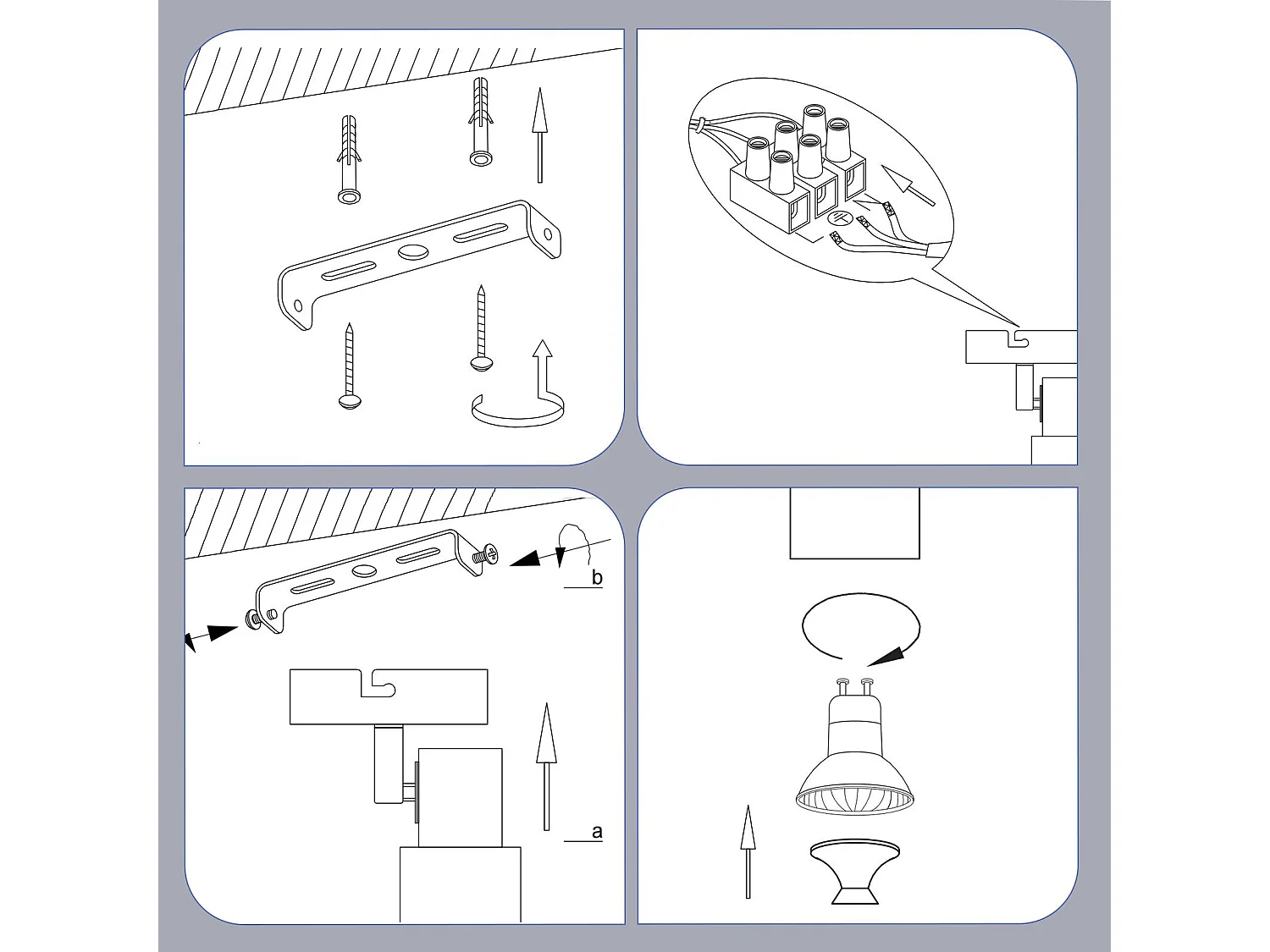 NETTLIFE Opbouwspot GU10 Fitting roségoud vierkant L 6cm Moderne Plafondlamp  355° kantelbaar Plafondspot voor Woonkamer Slaafkamer Gang Zonder Lichtborn1-Lichts