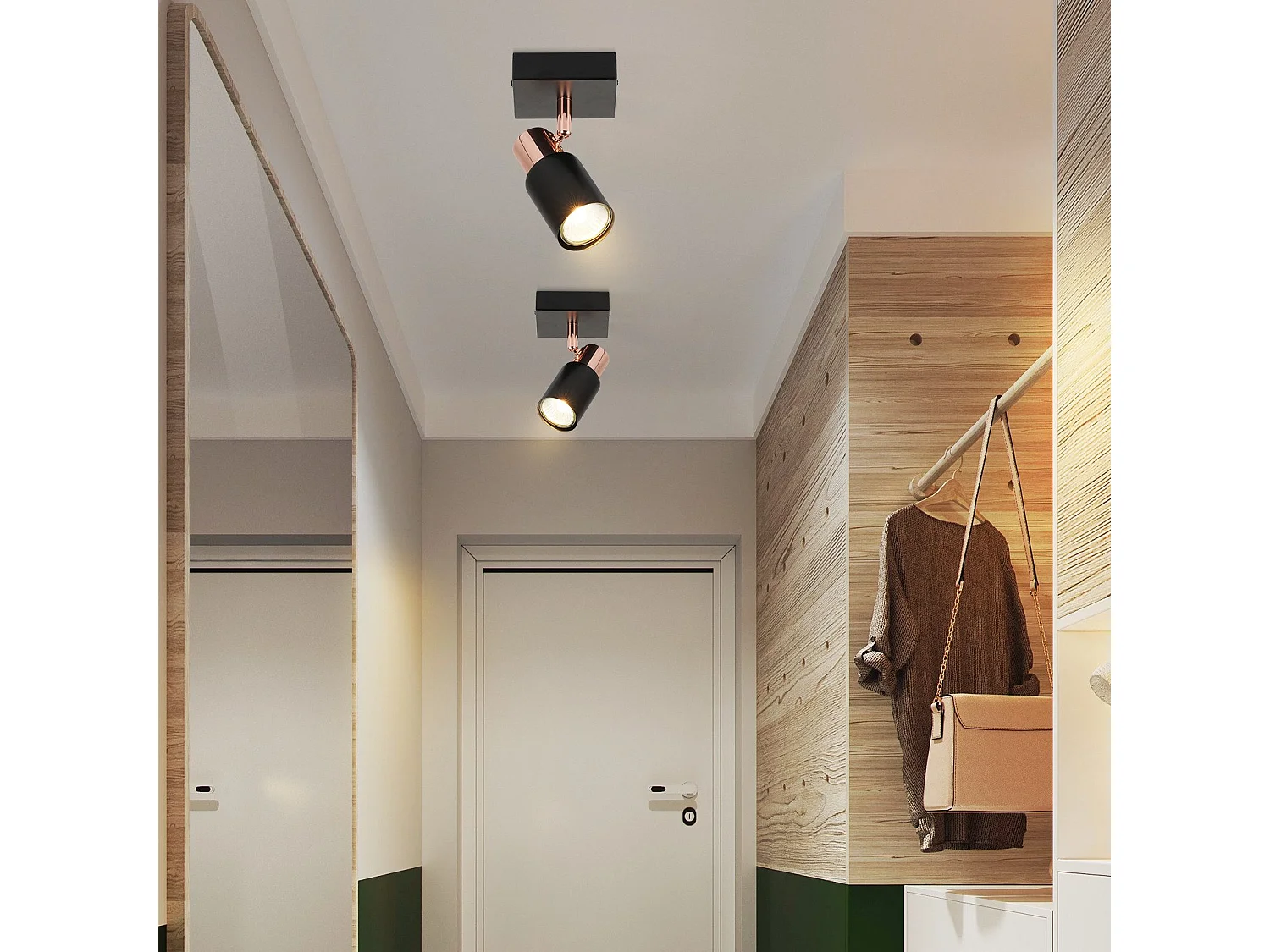 NETTLIFE Opbouwspot GU10 Fitting roségoud vierkant L 6cm Moderne Plafondlamp  355° kantelbaar Plafondspot voor Woonkamer Slaafkamer Gang Zonder Lichtborn1-Lichts