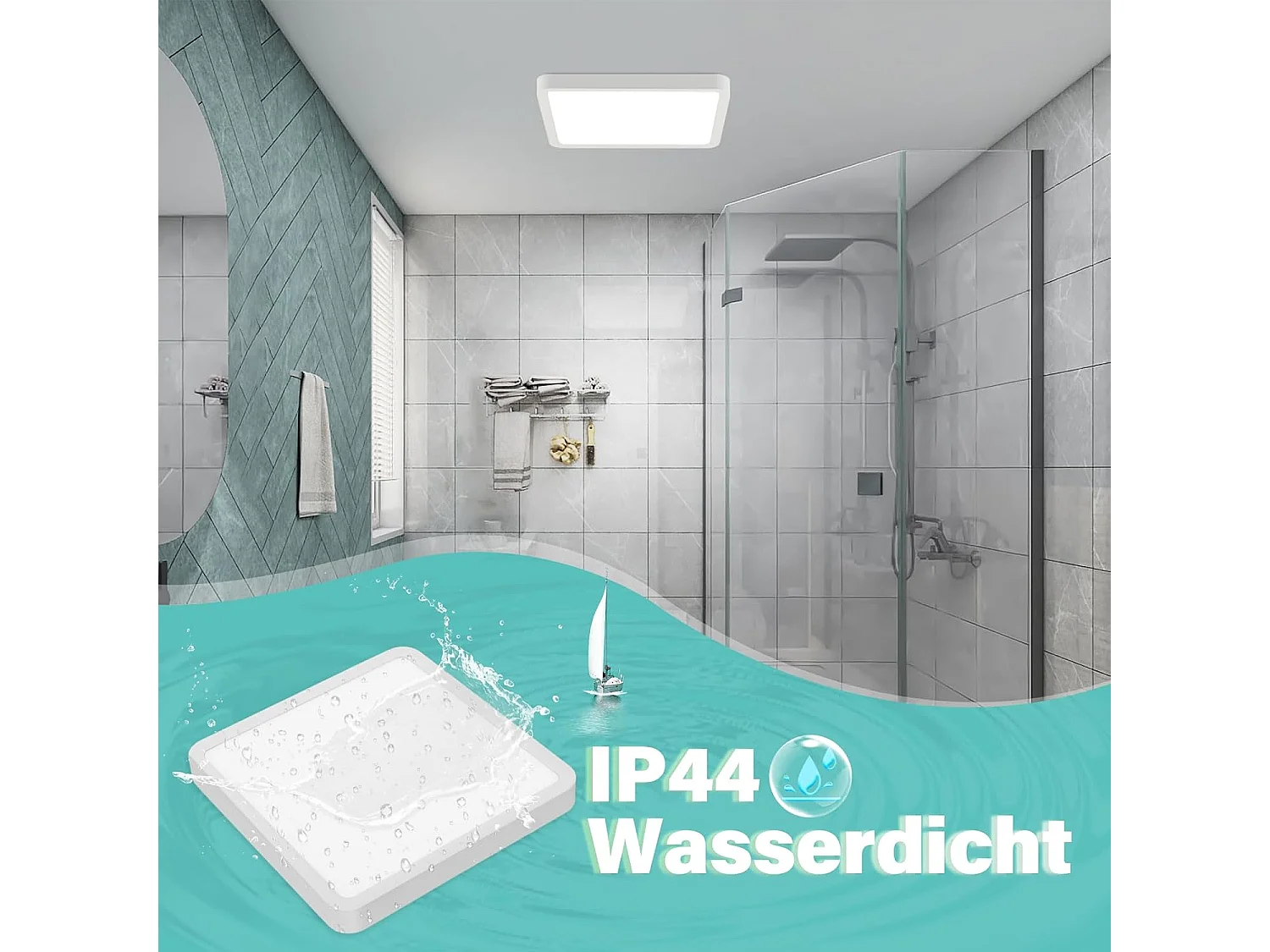 NETTLIFE plafonnier LED 23CM blanc 18W 6500K