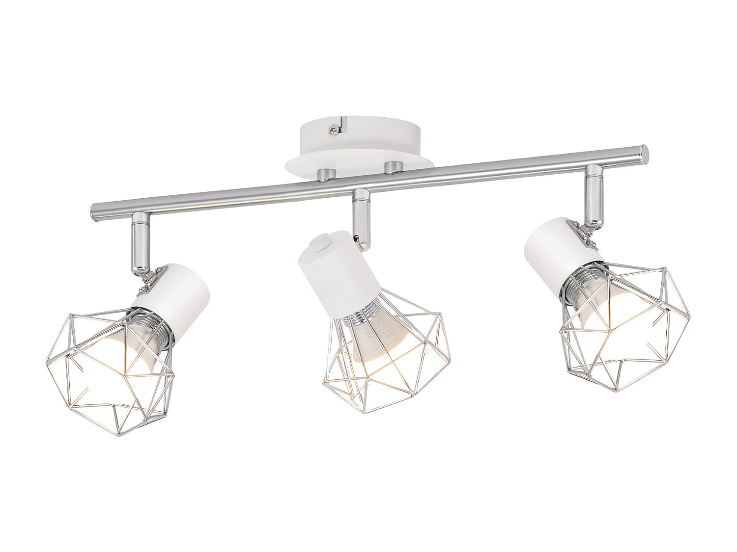 NETTLIFE Spot de plafond 3 ampoules rond - Plafonnier industriel rétro E14 Sans ampoules