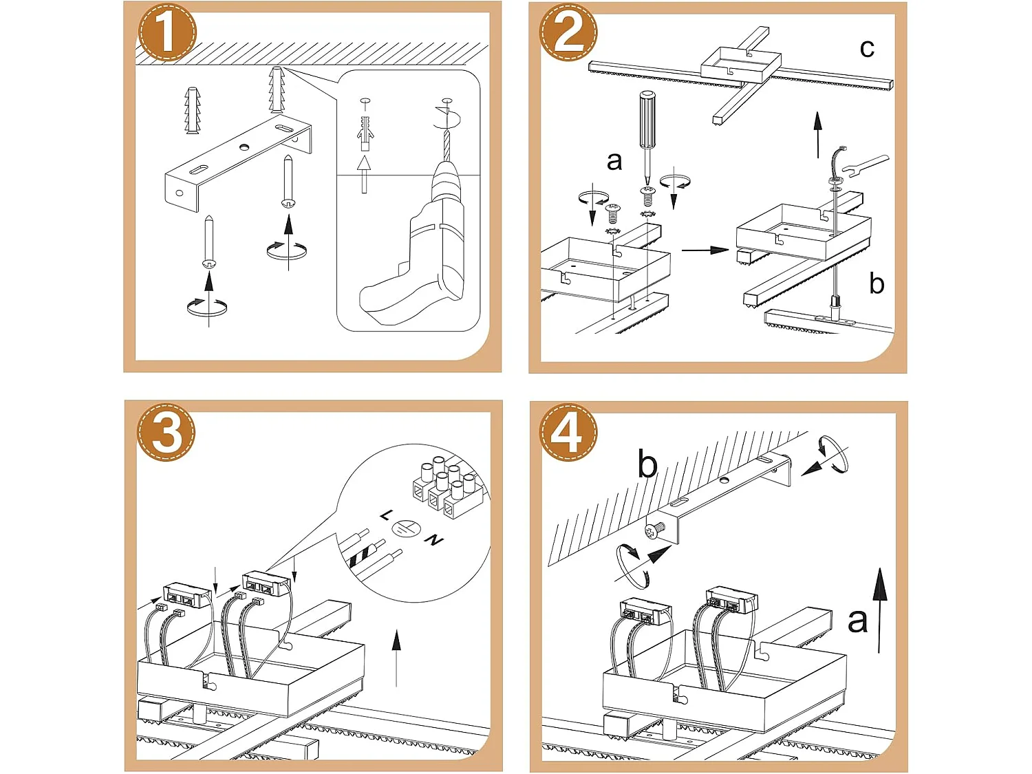 Modernes Design, warmweiße LED-Deckenleuchte, 24 W, 3000 K