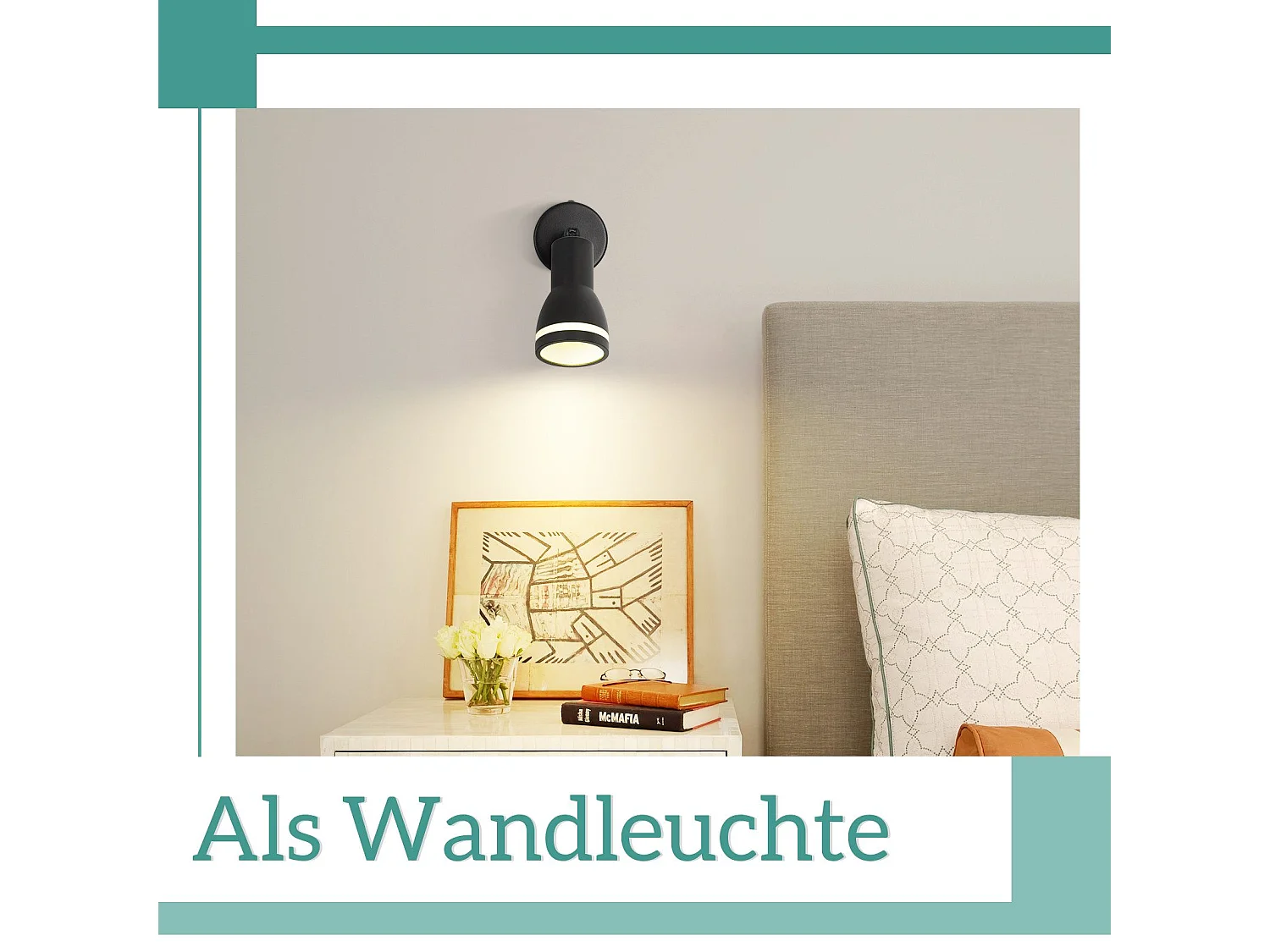 LED Deckenstrahler 1-flammig Schwarz Wohnzimmer Verstellbare Deckenleuchte Gu10 Spot Lampe Modern