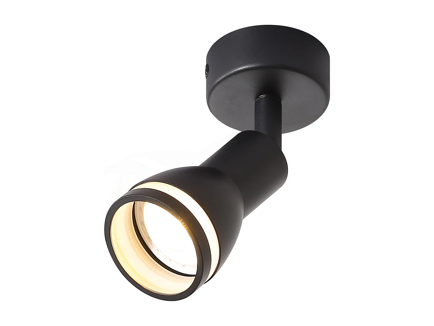 NETTLIFE Spot de plafond LED 1 ampoule noir salon plafonnier orientable GU10 spot lampe moderne