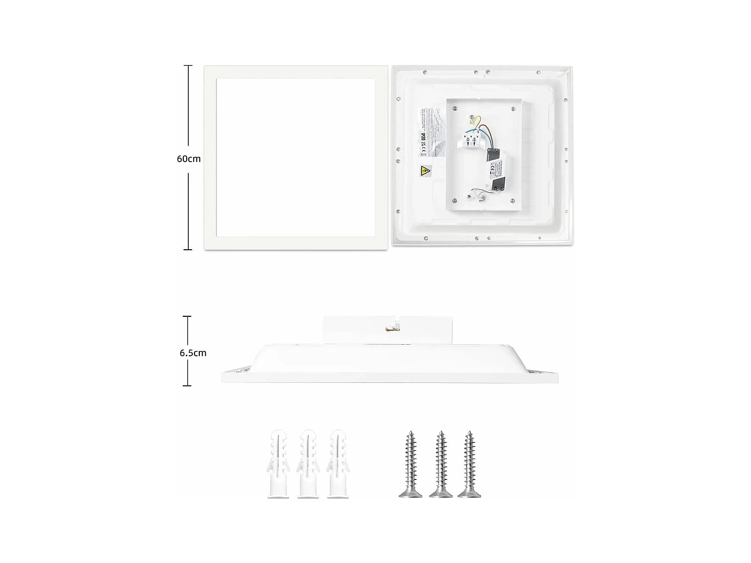 NETTLIFE Lampa sufitowa LED panel salon 60*60CM 40W płaska 3000K