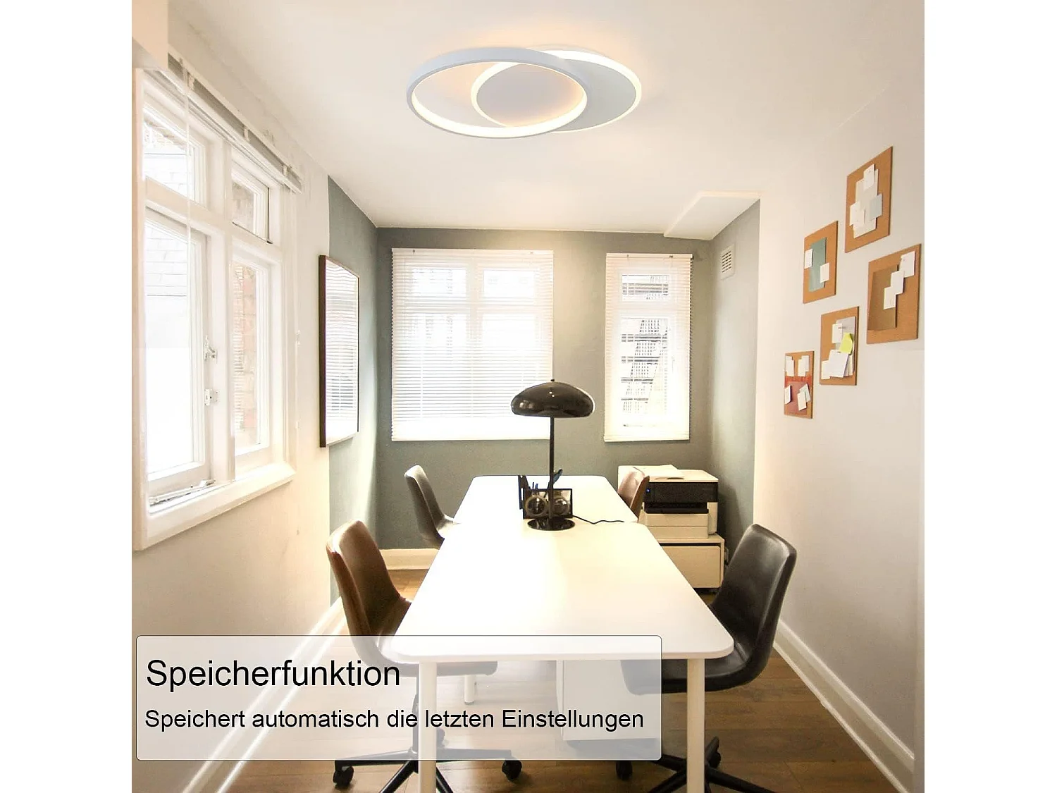 NETTLIFE Plafondlamp - LED - Ø 41 cm - Moderne Wit plafonniére - 35W - 2 Ronde ring - 3000K-6500K Instelbare Kleurtemperatuur