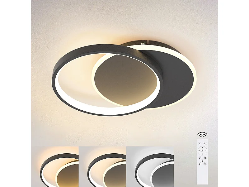 NETTLIFE Plafonnier LED Salon Dimmable Moderne Plafonnier avec télécommande pour le couloir