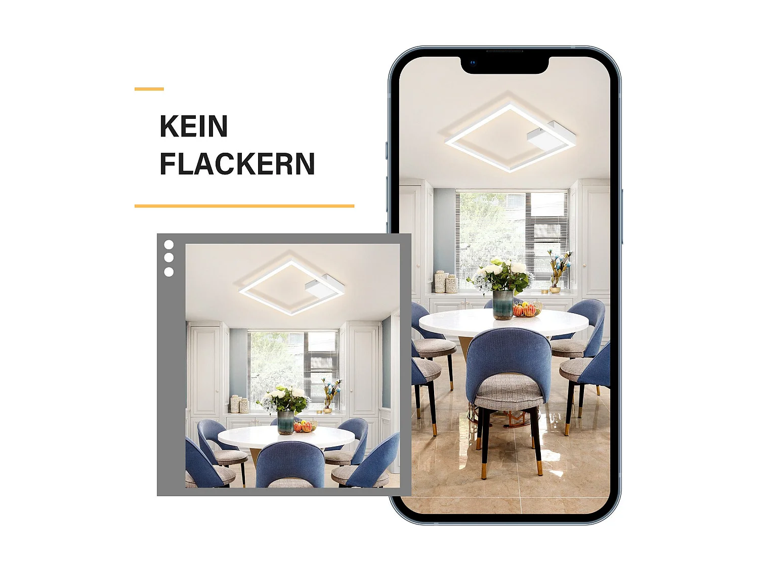 NETTLIFE plafonnier LED blanc 12W moderne 3000K blanc chaud