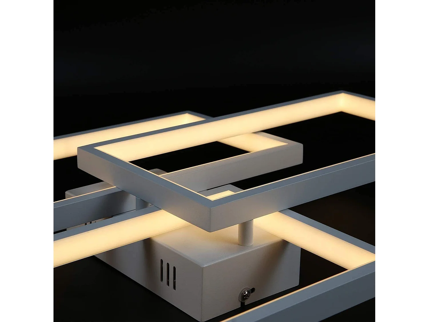 NETTLIFE Plafón LED con intensidad variable y mando a distancia, 63W, Blanco.