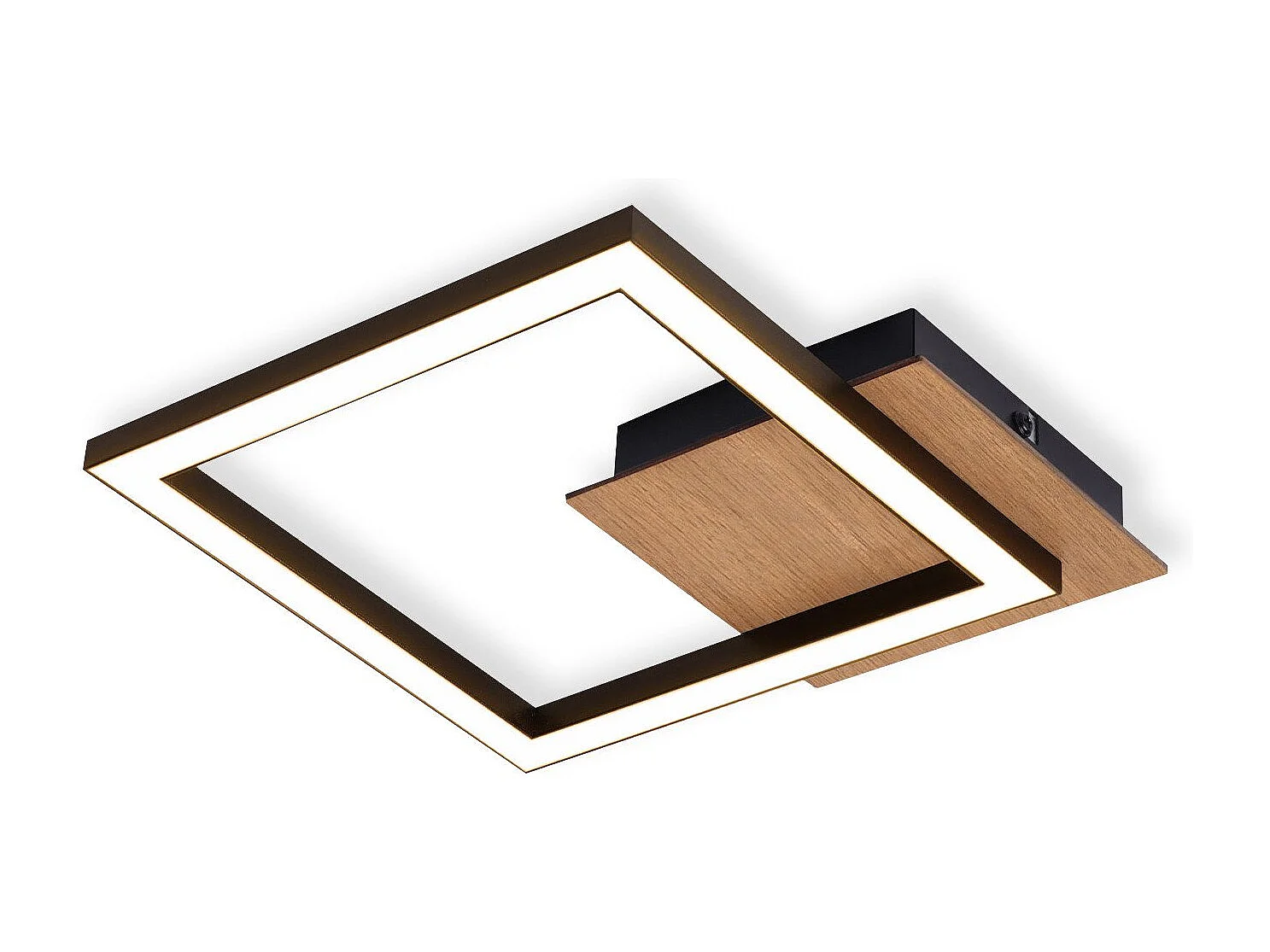 NETTLIFE plafonnier LED plafonnier 3000K blanc chaud moderne 12W petit bois