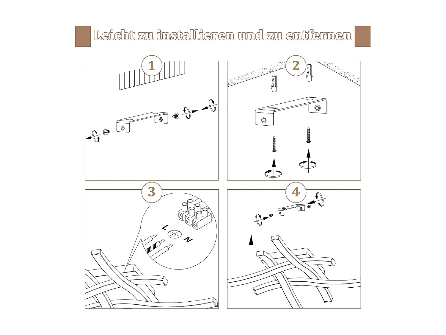 Schwarze LED-Deckenleuchte, 24 W, 3000 K, Warmweiß, modernes Design