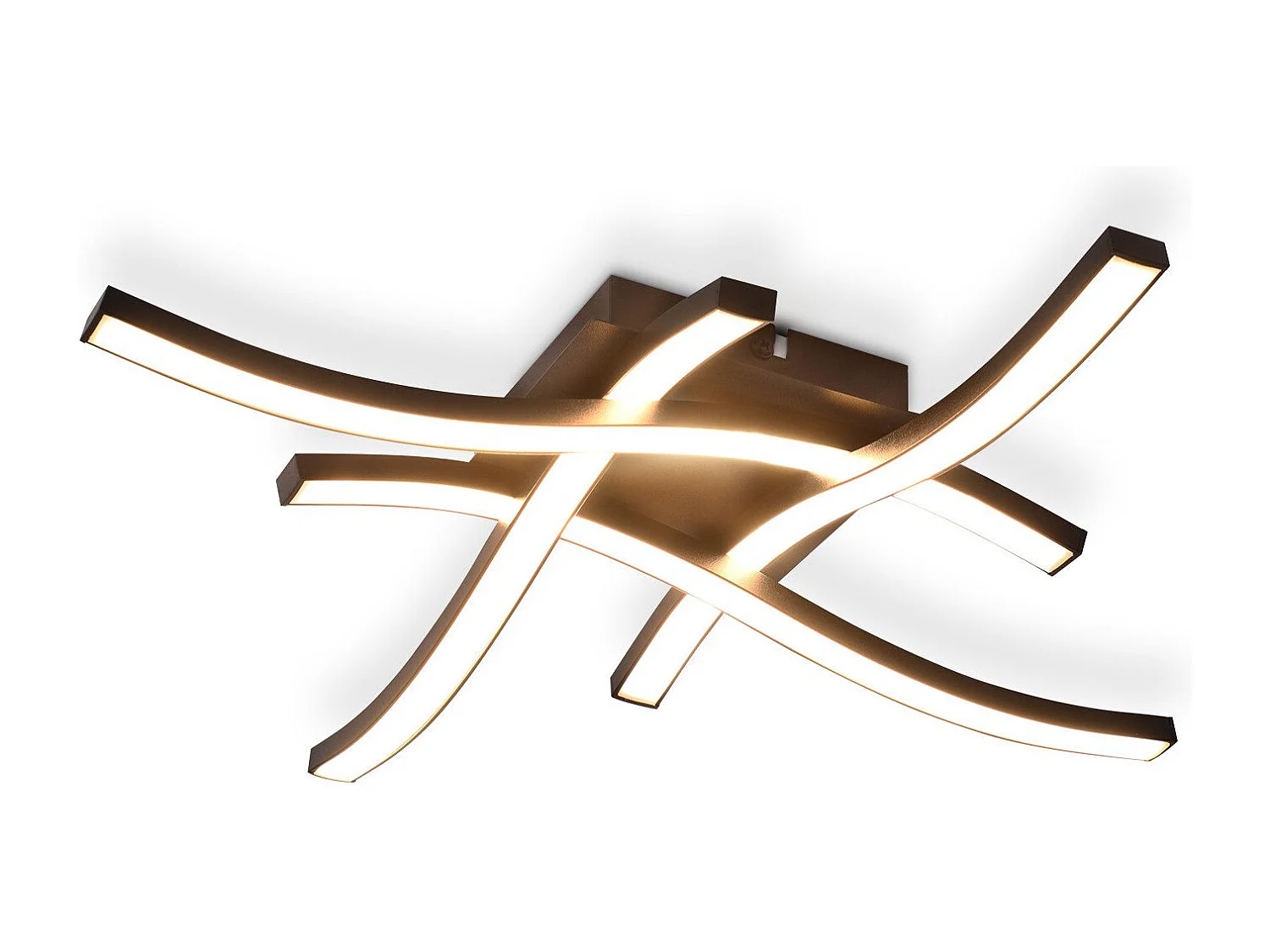 NETTLIFE plafonnier LED noir 24W 3000K blanc chaud design moderne