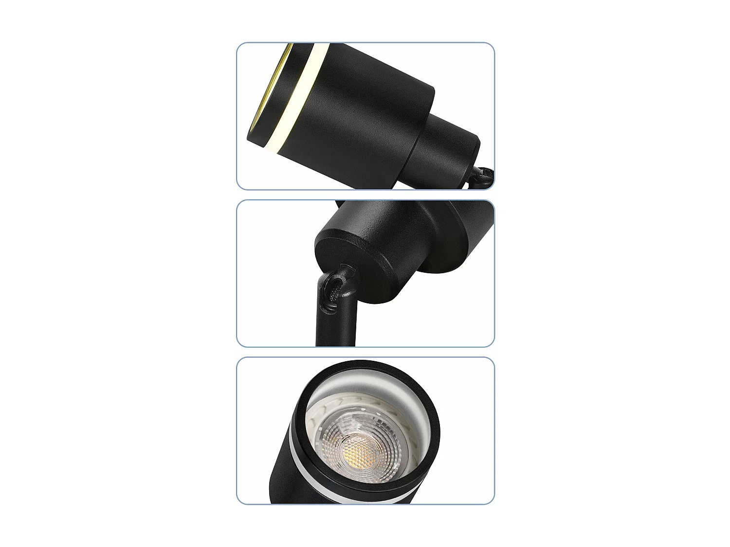 NETTLIFE Opbouwspot GU10 Fitting 4-Lichts rechthoekig Zwart Moderne Plafondlamp L 55cm  355° kantelbaar Plafondspot voor Woonkamer Slaafkamer Gang Zonder Lichtborn