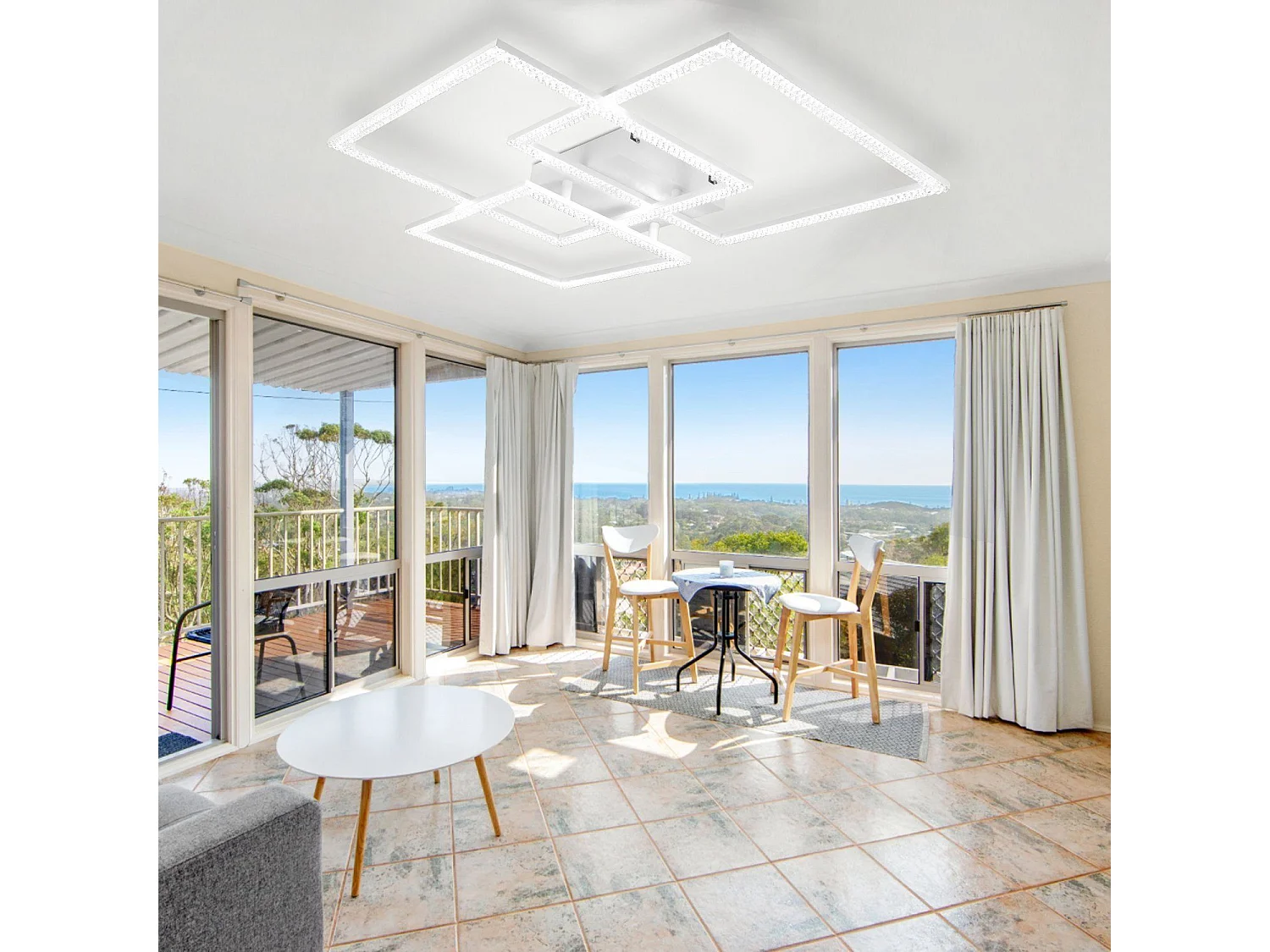 NETTLIFE plafonnier LED salon 75CM réglable moderne cristal chambre lampe Design lampe d'intérieur avec